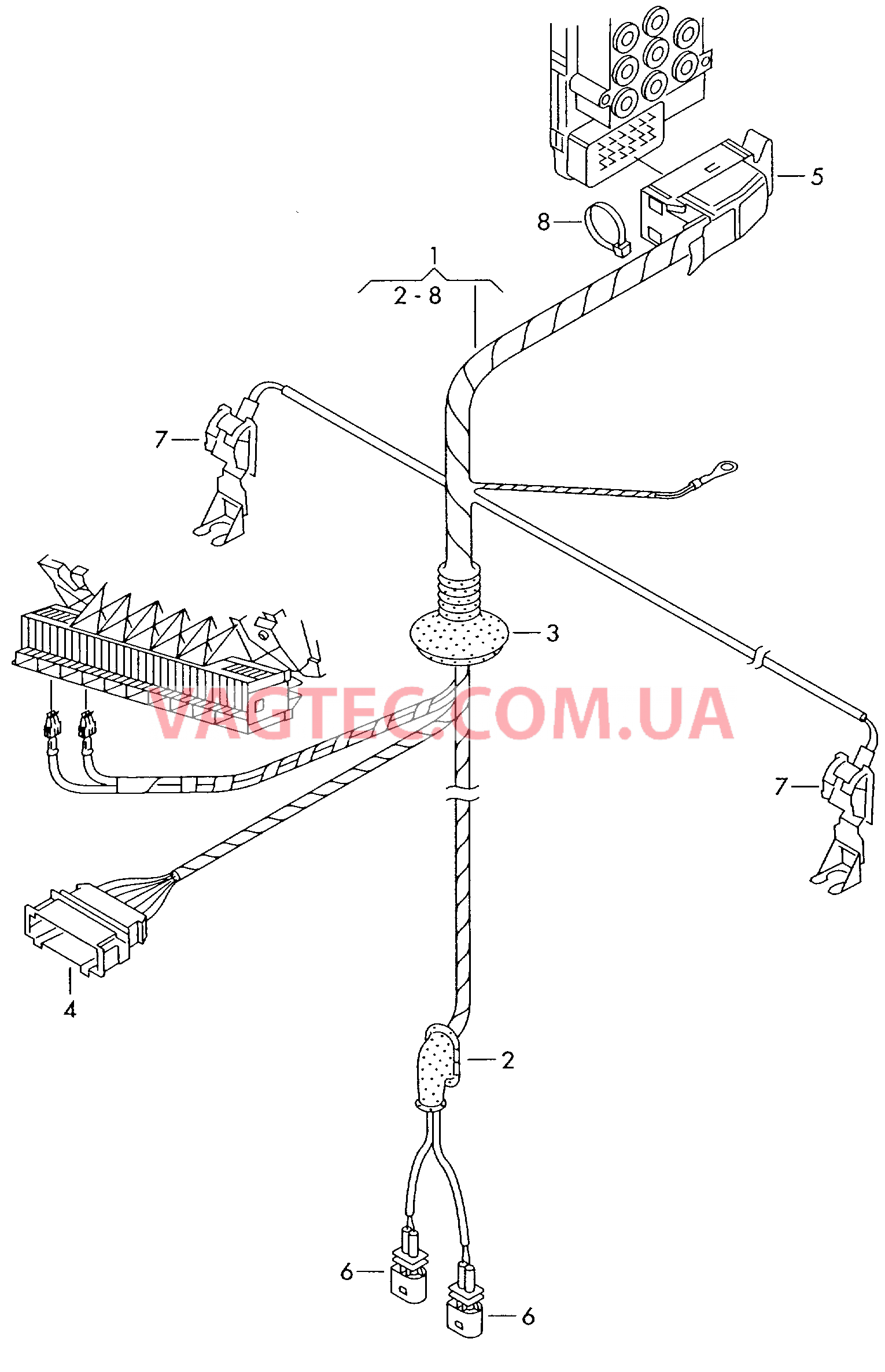 Жгут проводов для системы                  -ABS-   F 7M-W-021 026>> для VOLKSWAGEN Sharan 2000