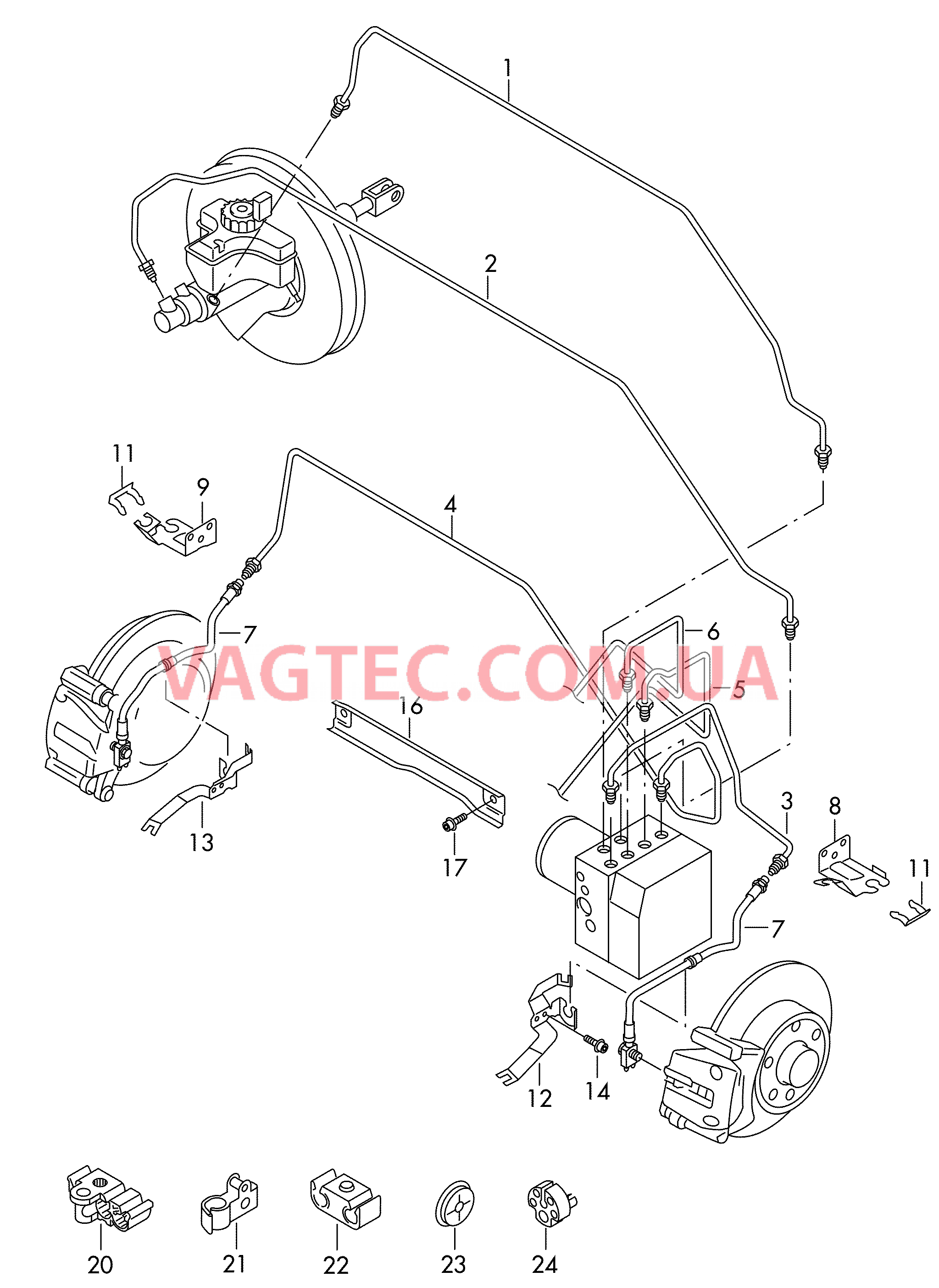 Тормозная трубка Тормозной шланг  для SEAT Alhambra 2014