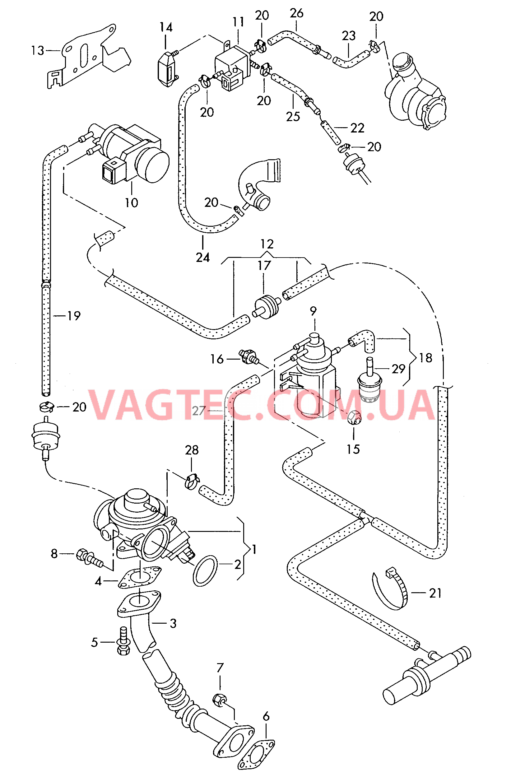 Рециркуляция ОГ  для SEAT Alhambra 2002