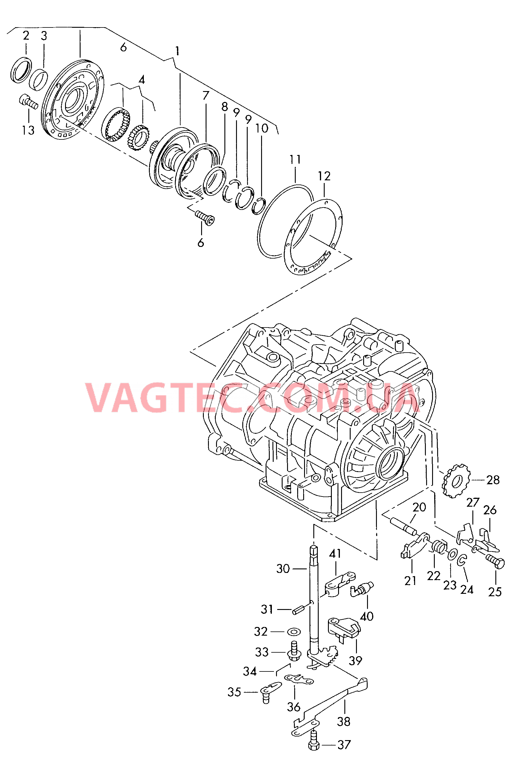 Насос, масляный Вал управления перекл. передач для 4-ступенчатой АКП  для VOLKSWAGEN Sharan 2006