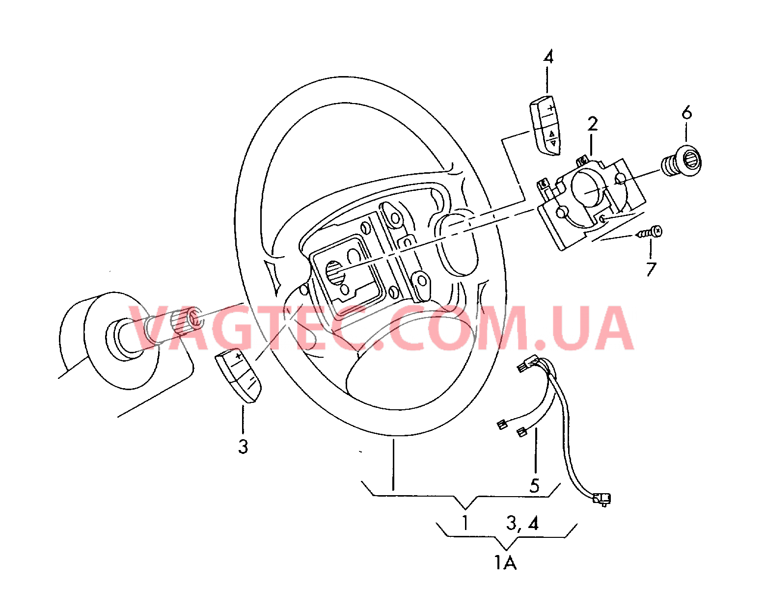 Рулевое колесо для а/м с подушкой безопасн.   F 7M-2-500 001>>* для SEAT Alhambra 2001