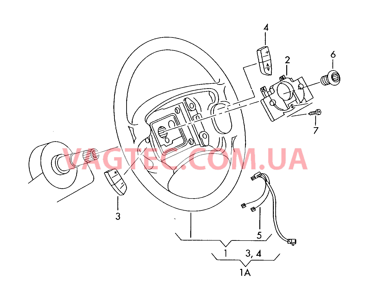 Рулевое колесо для а/м с подушкой безопасн.   F             >> 7M-1-530 000* для SEAT Alhambra 2002