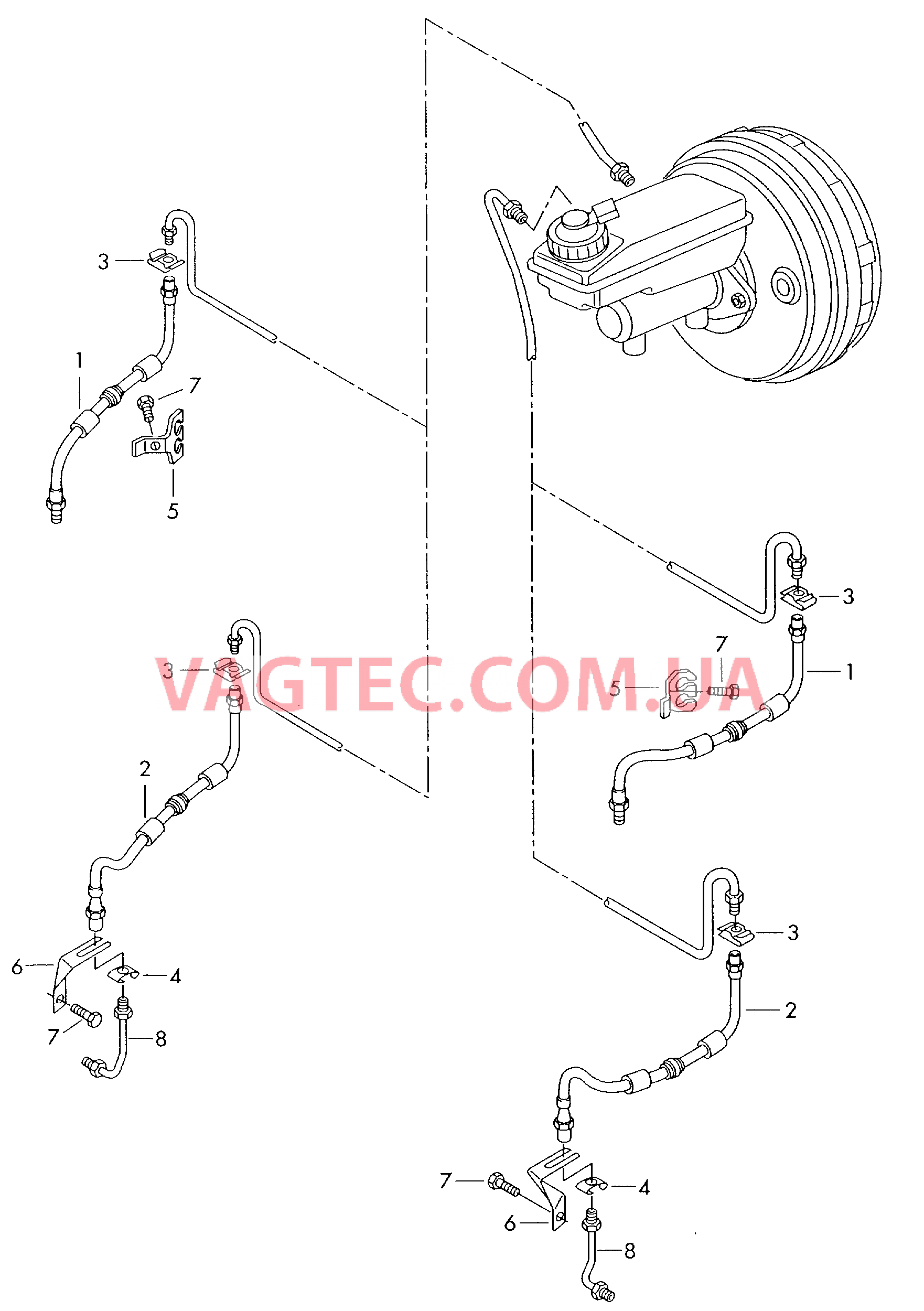 Тормозная трубка Тормозной шланг  для SEAT Alhambra 2001