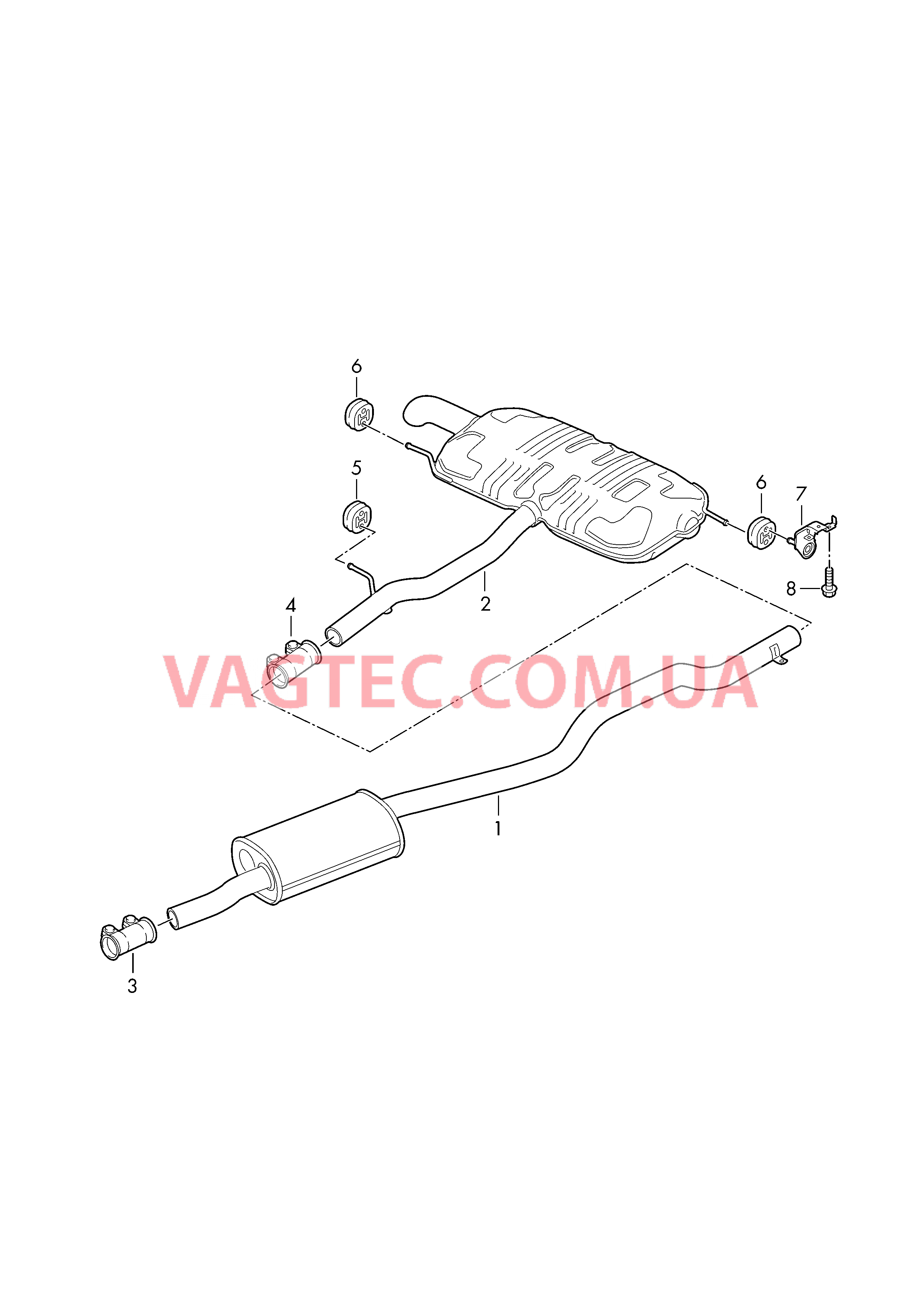 Передний глушитель Задний глушитель  для SEAT Alhambra 2019