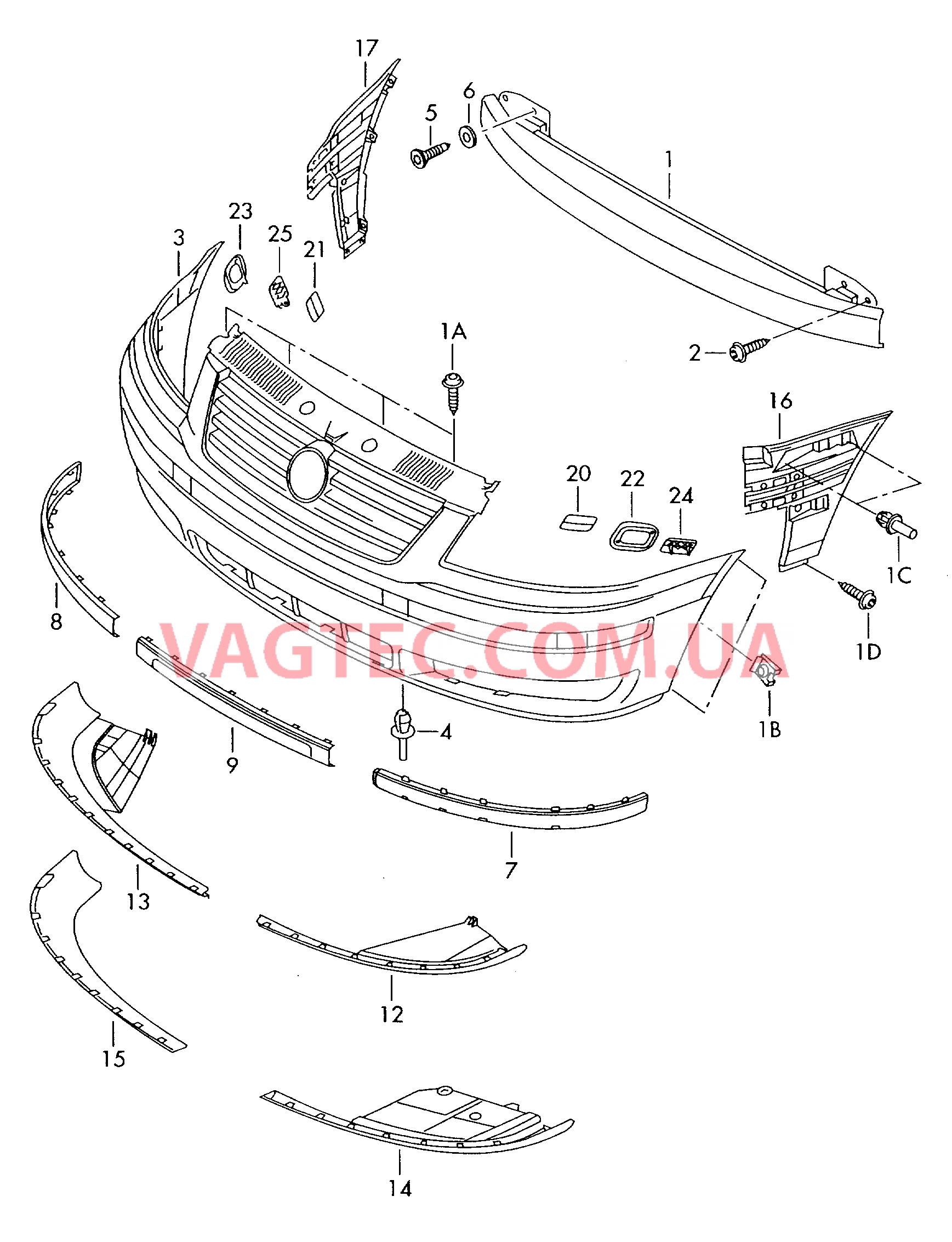 Бампер  для VOLKSWAGEN Sharan 2001