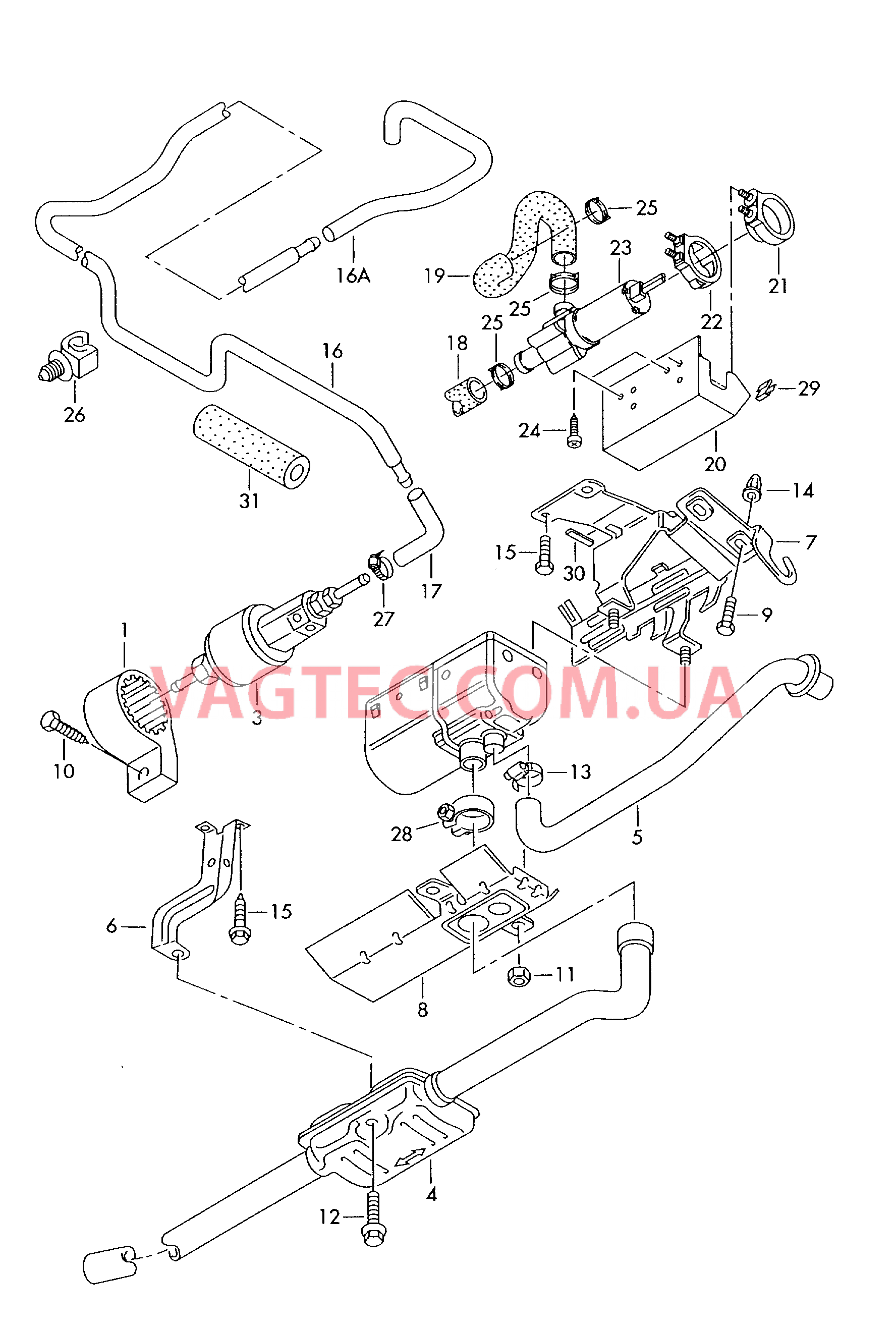 Доп.отопитель для контура ОЖ  Автономный подогреватель для контура циркуляции ОЖ F             >> 7M-4-523 000* для SEAT Alhambra 2003