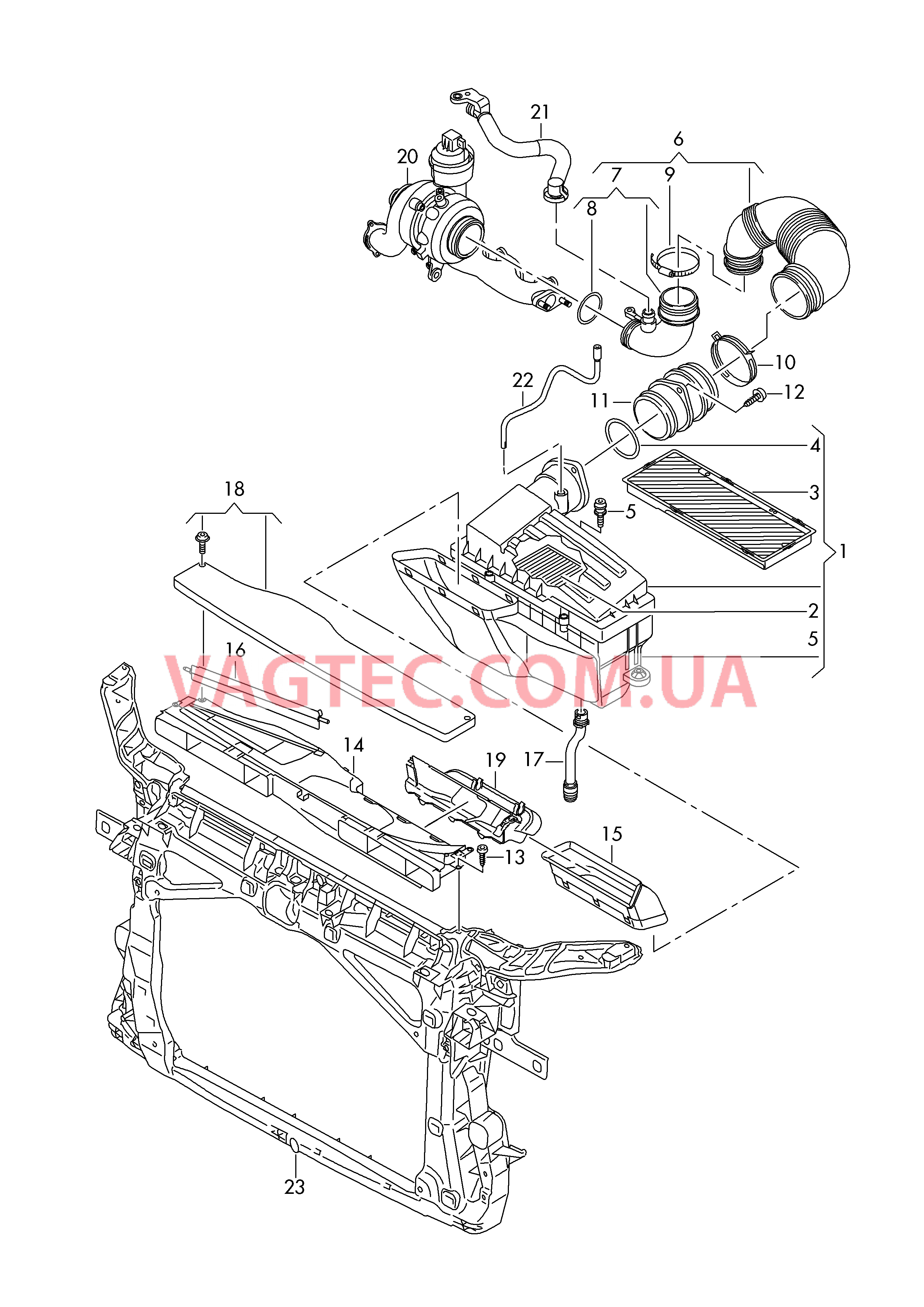 Возд. фильтр с сопутств. деталями  для SEAT Alhambra 2016
