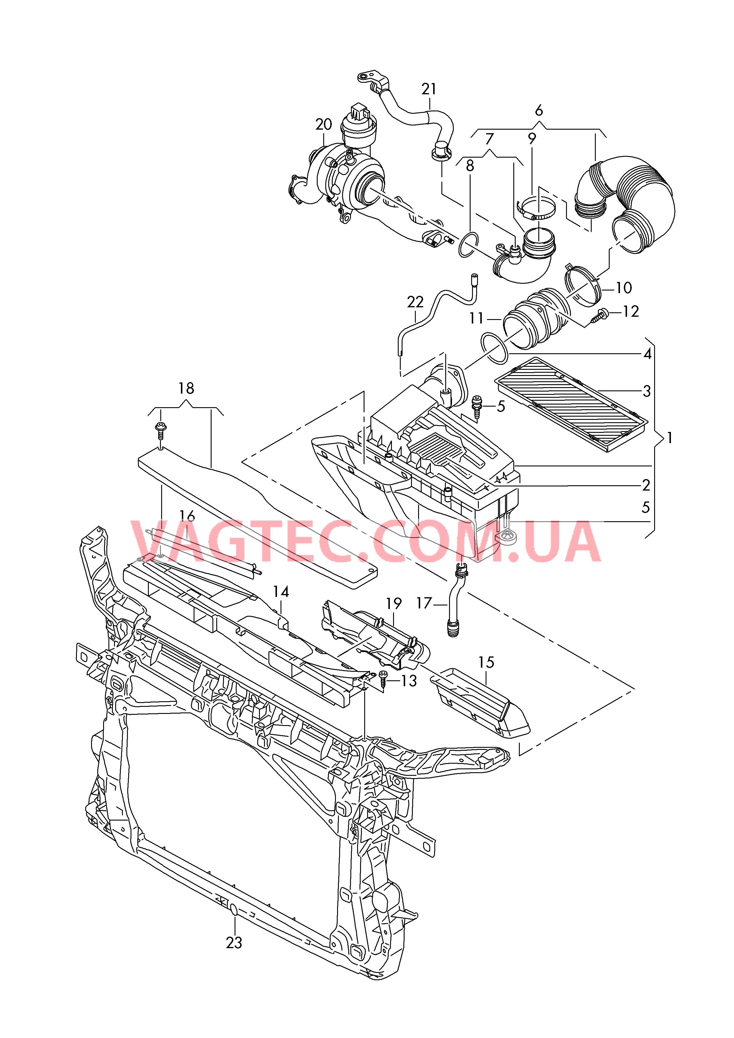 Возд. фильтр с сопутств. деталями  для SEAT Alhambra 2019