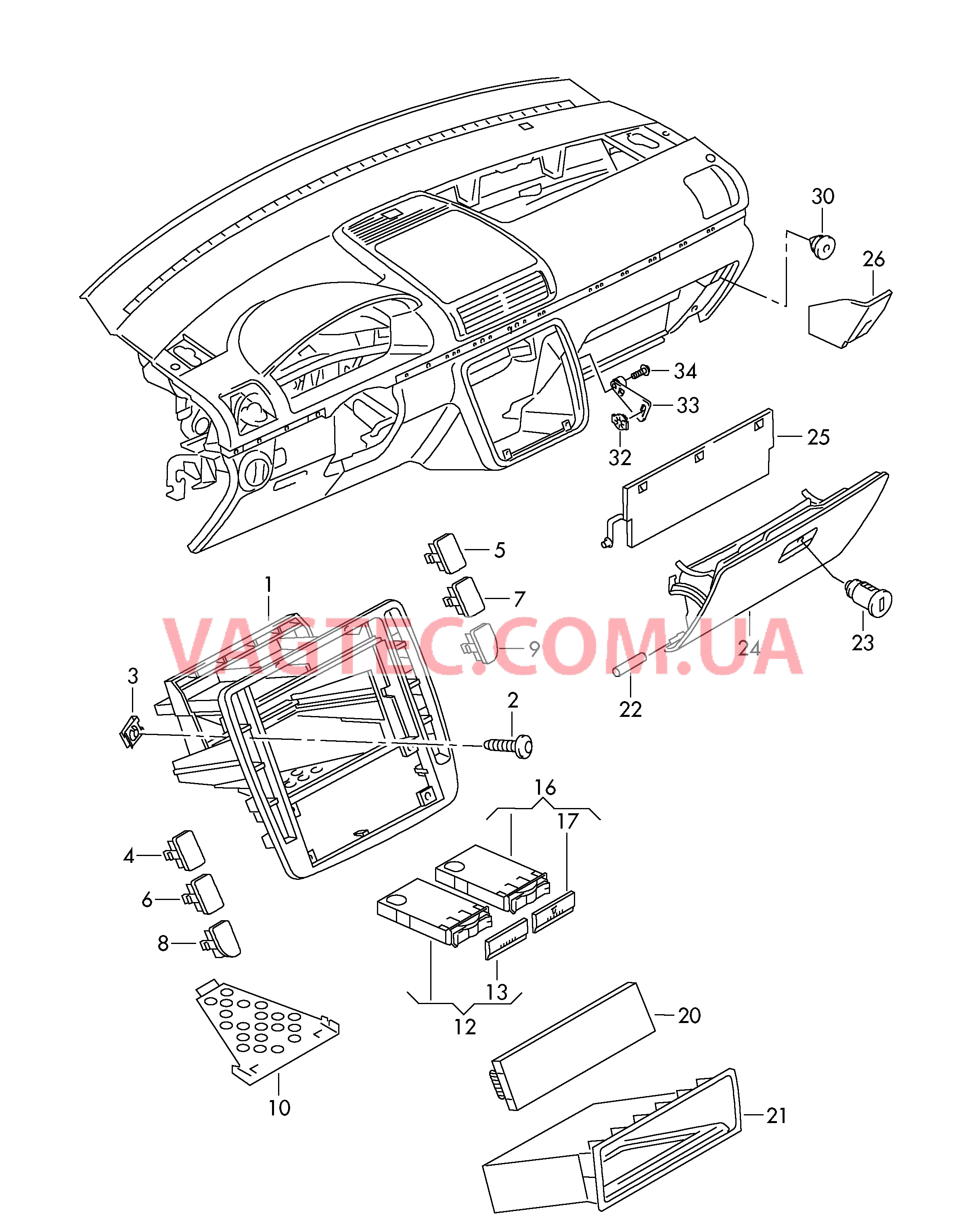 Вещевой ящик Вещевой отсек  для SEAT Alhambra 2009