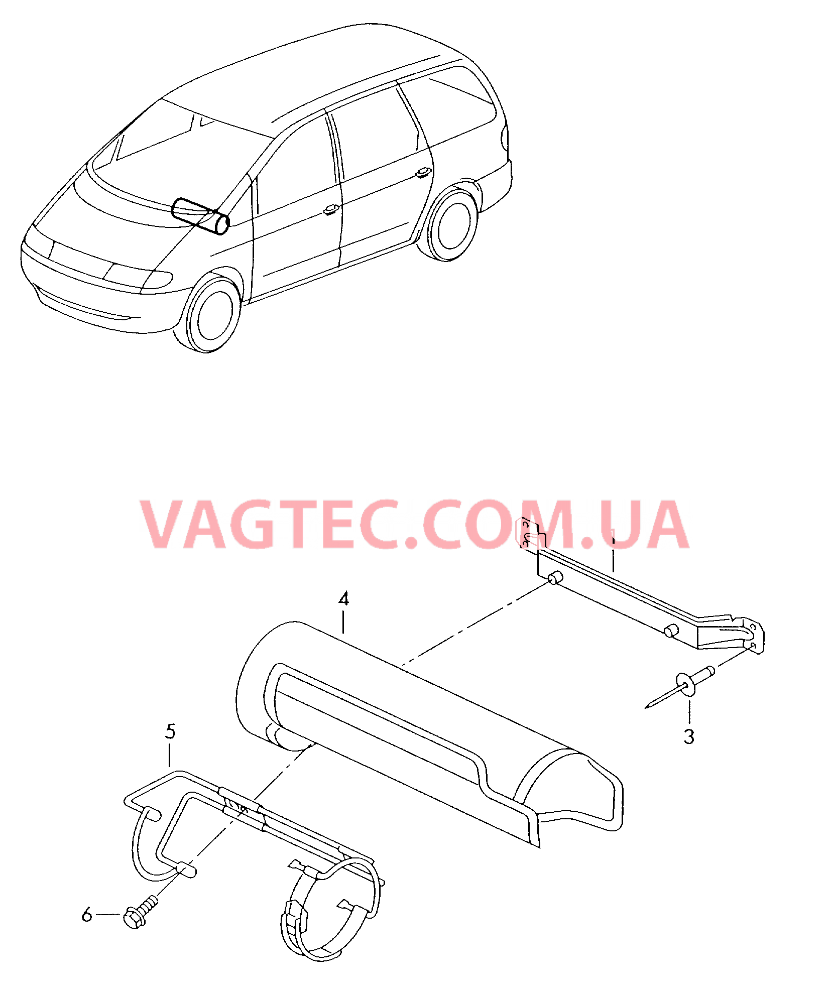 Держатель для огнетушителя  для VOLKSWAGEN Sharan 2002