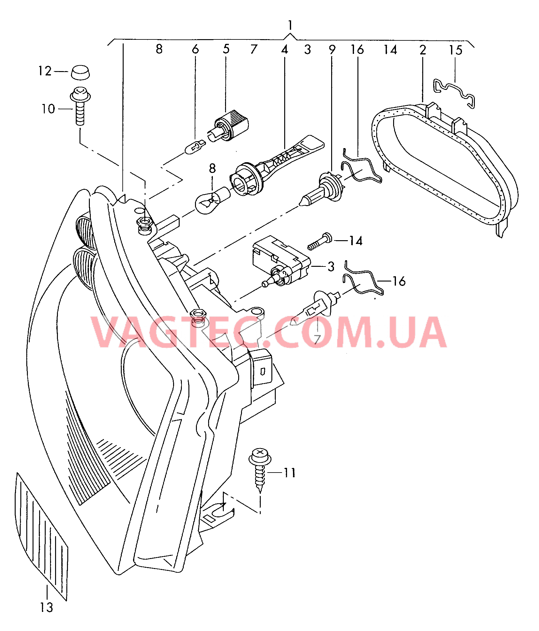 Двойная галогенная фара Фонарь указателя поворота  для SEAT Alhambra 2001
