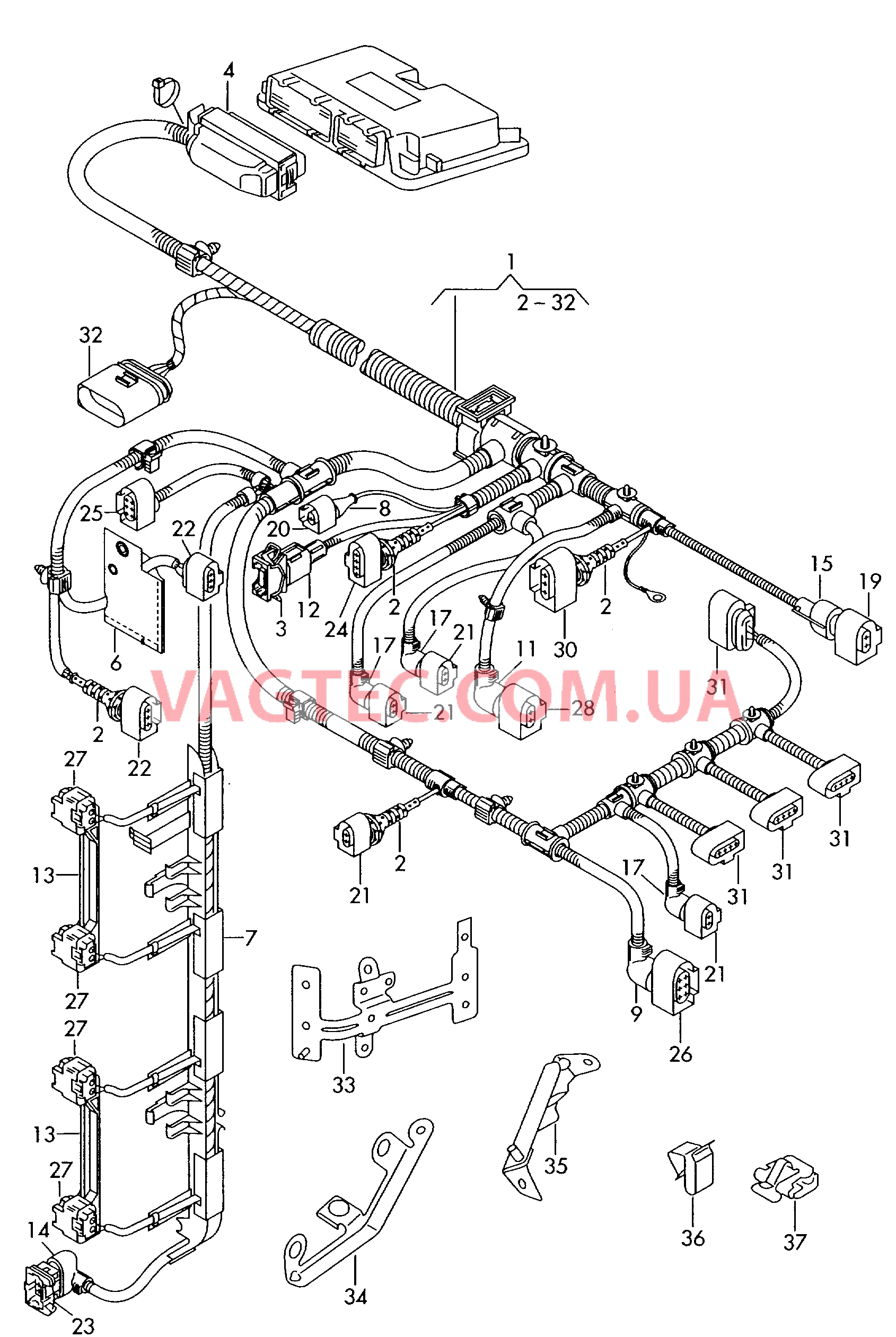 Жгут проводов для двигателя  для SEAT Alhambra 2003