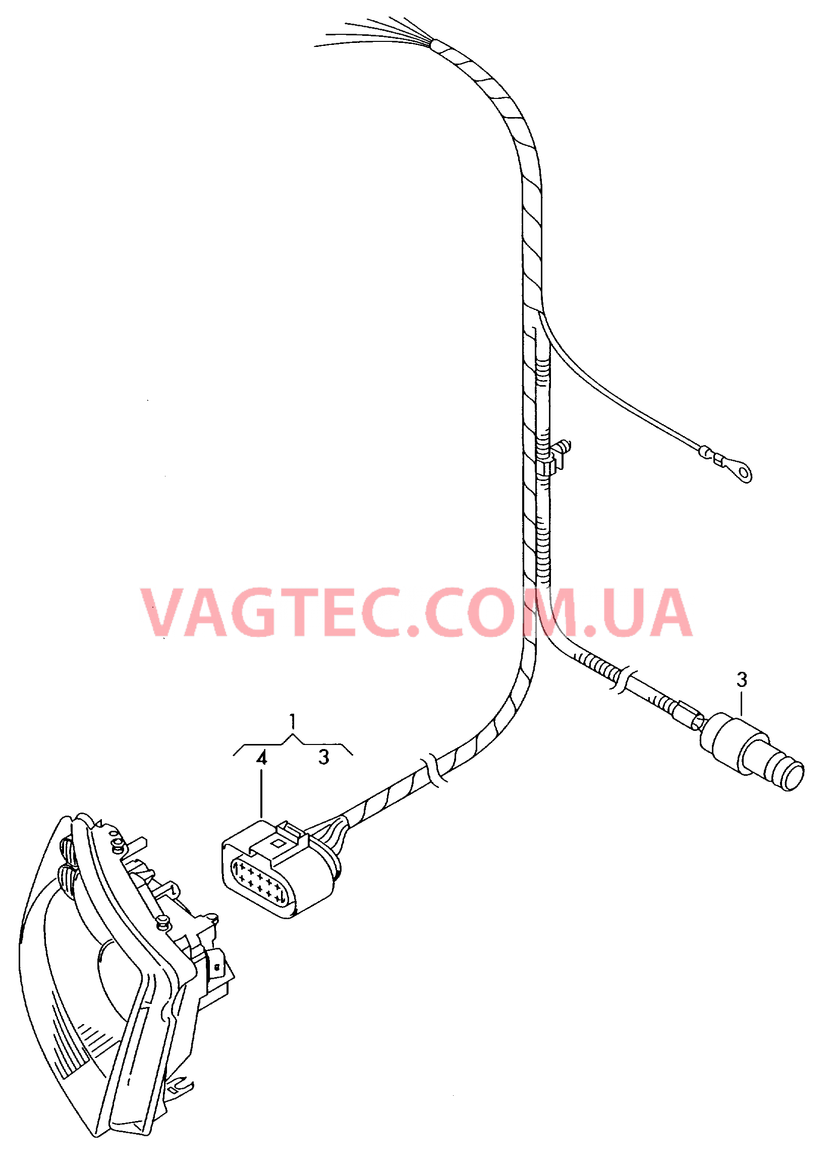 Отрезок жгута для освещения  для SEAT Alhambra 2002