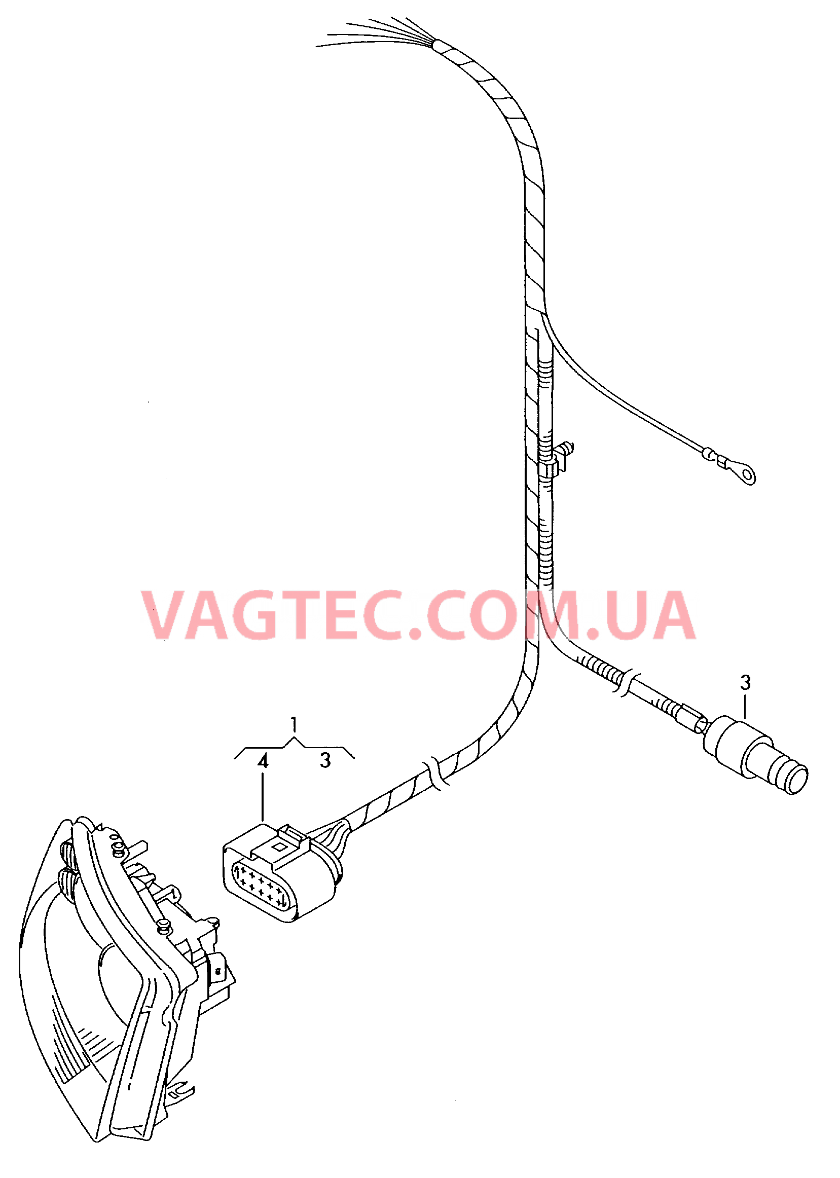 Отрезок жгута для освещения  для SEAT Alhambra 2006