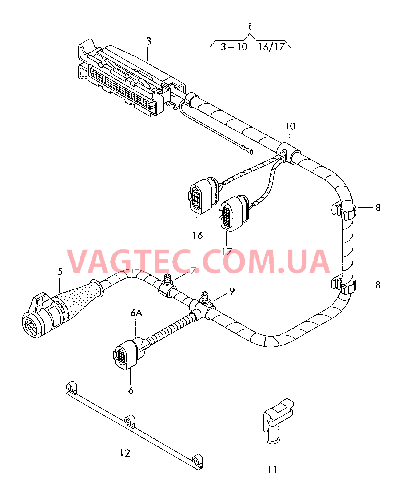 Комплект адаптерных кабелей для АКПП  для SEAT Alhambra 2007