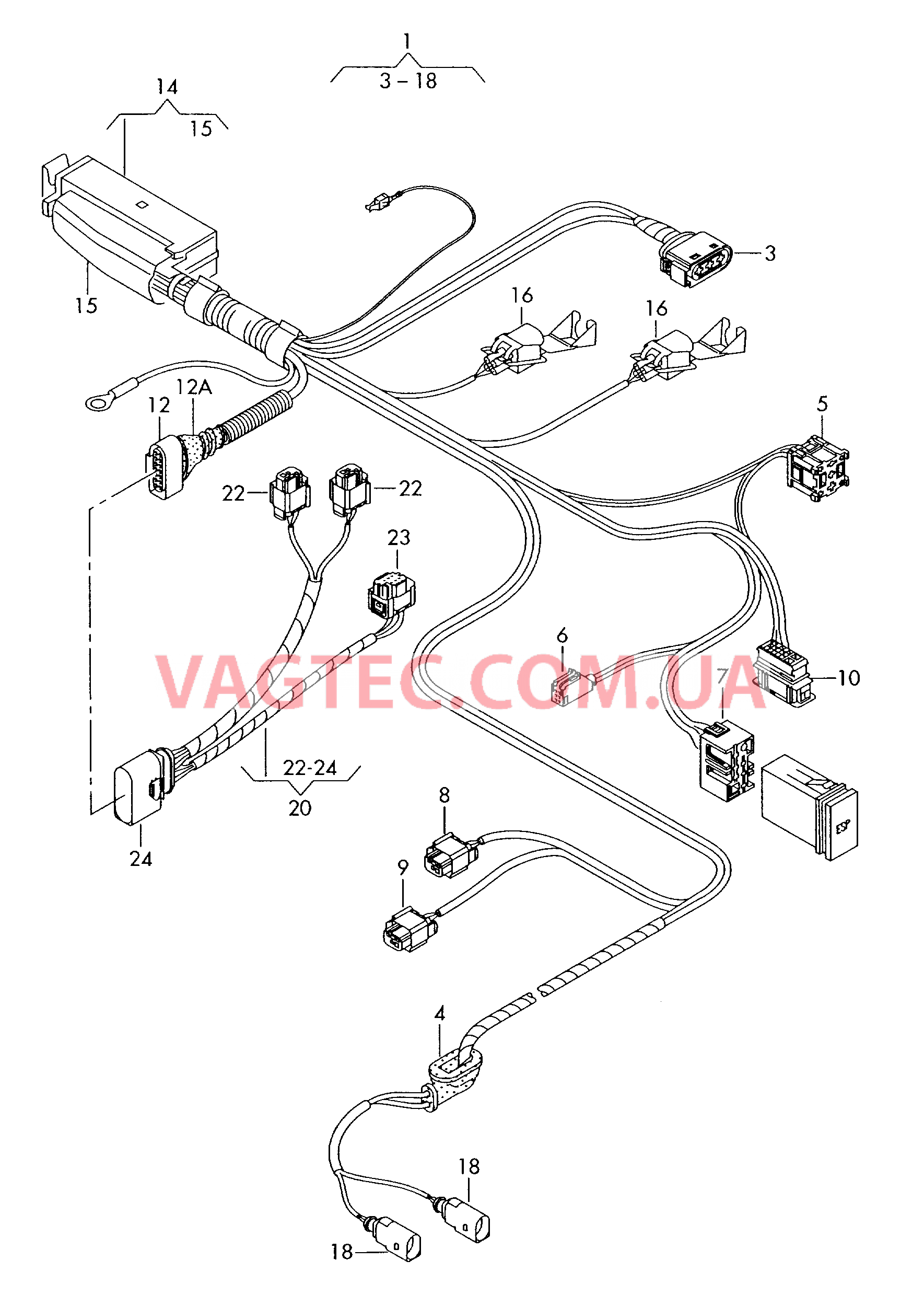 Жгут проводов для системы                  -ABS-  для SEAT Alhambra 2003
