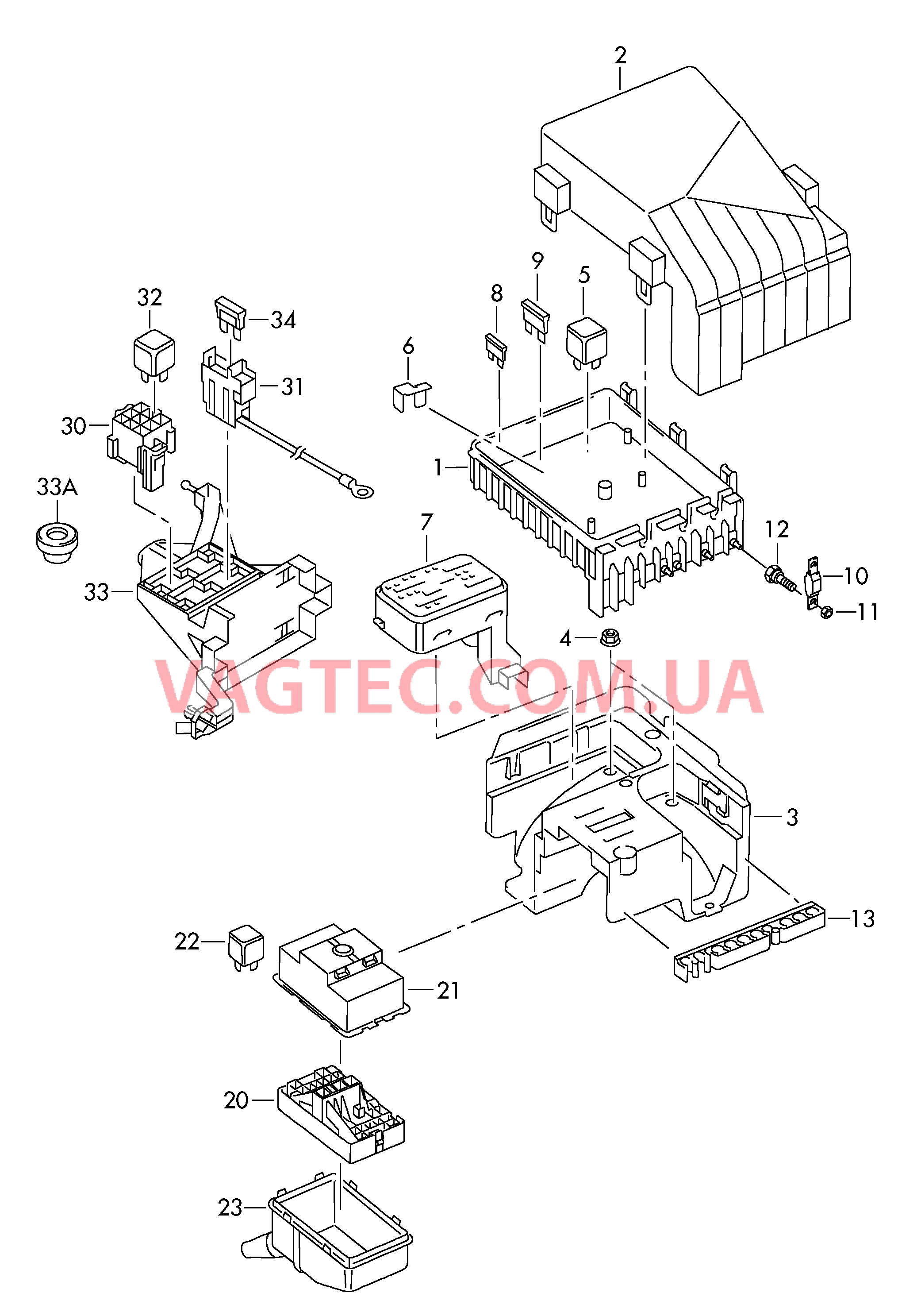 Коммутационный блок моторного отсека  Колодка реле Колодка реле  для SEAT Alhambra 2015