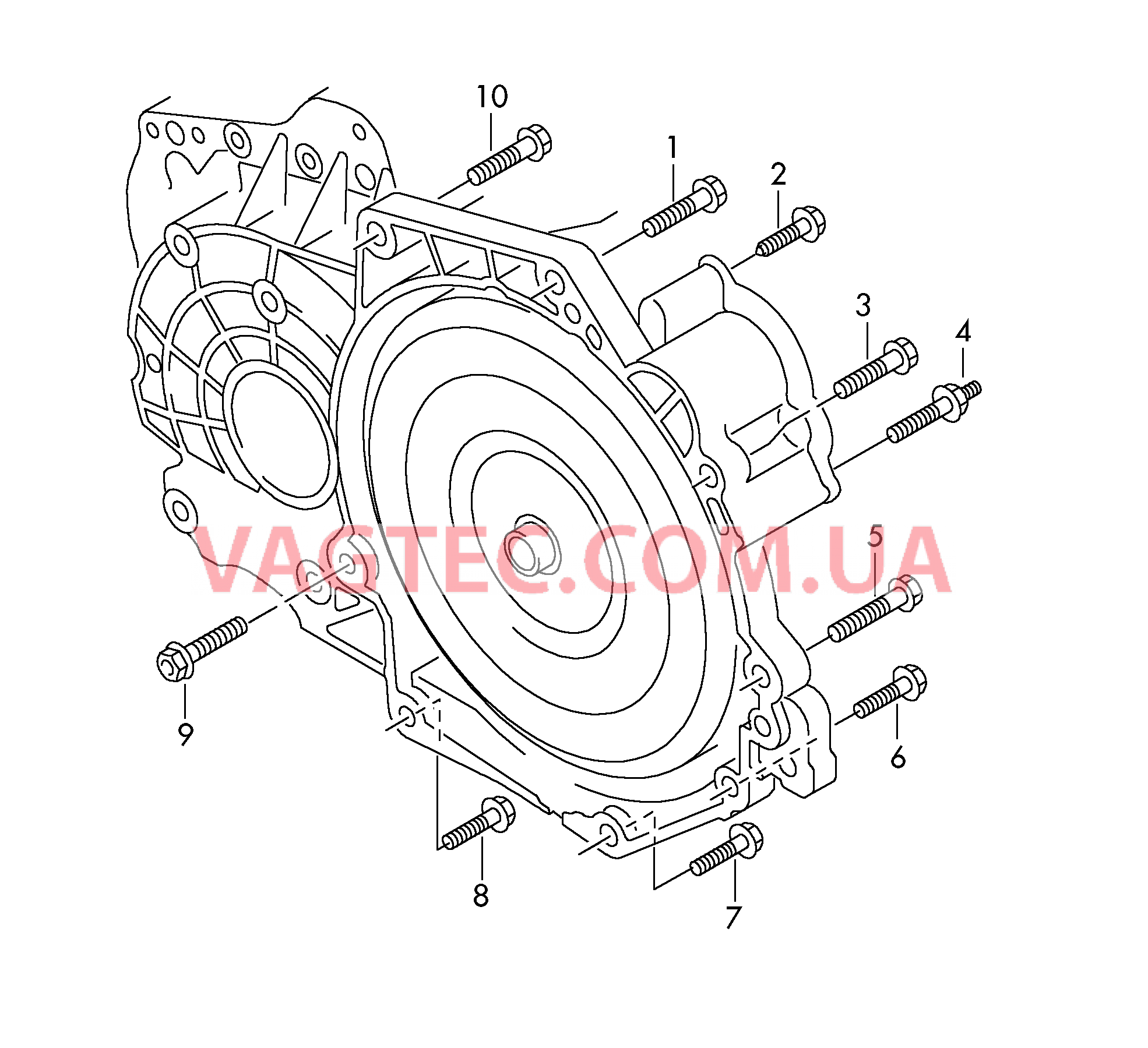 Детали крепления для двигателя и КП  для 6-ступ. КП DSG  для SEAT Alhambra 2012