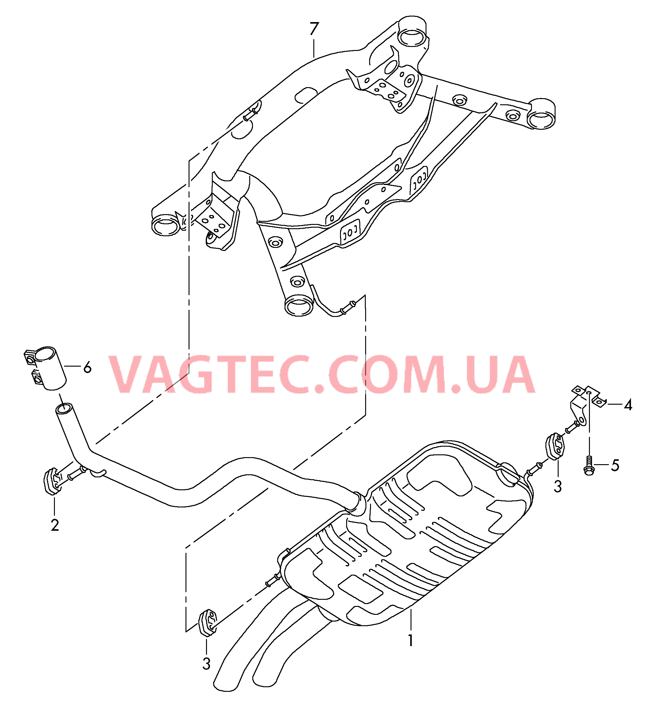 Задний глушитель  для SEAT Alhambra 2012