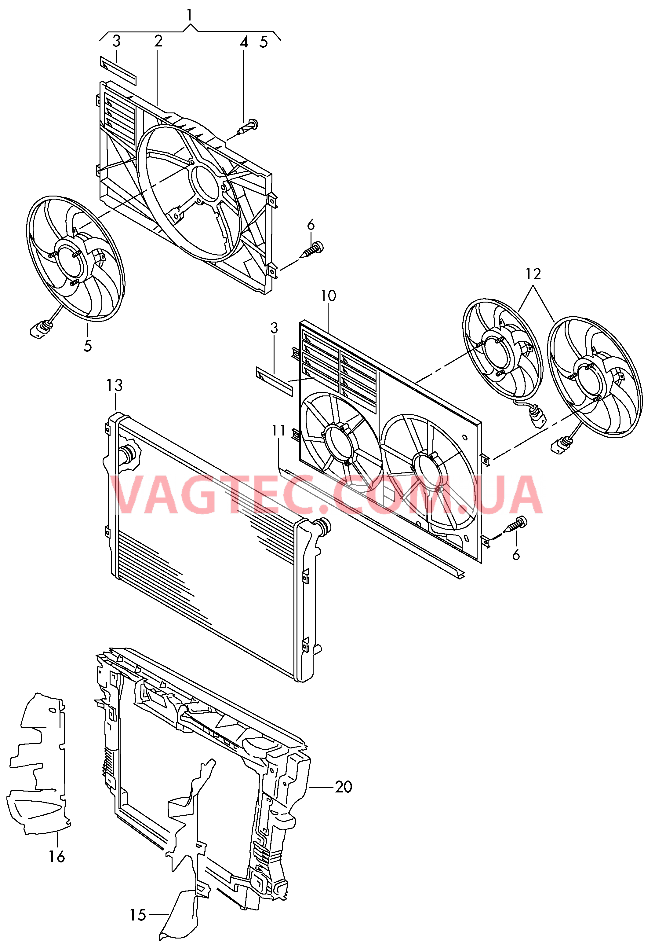 Рамка вентилятора Воздуховод  для SEAT Alhambra 2015