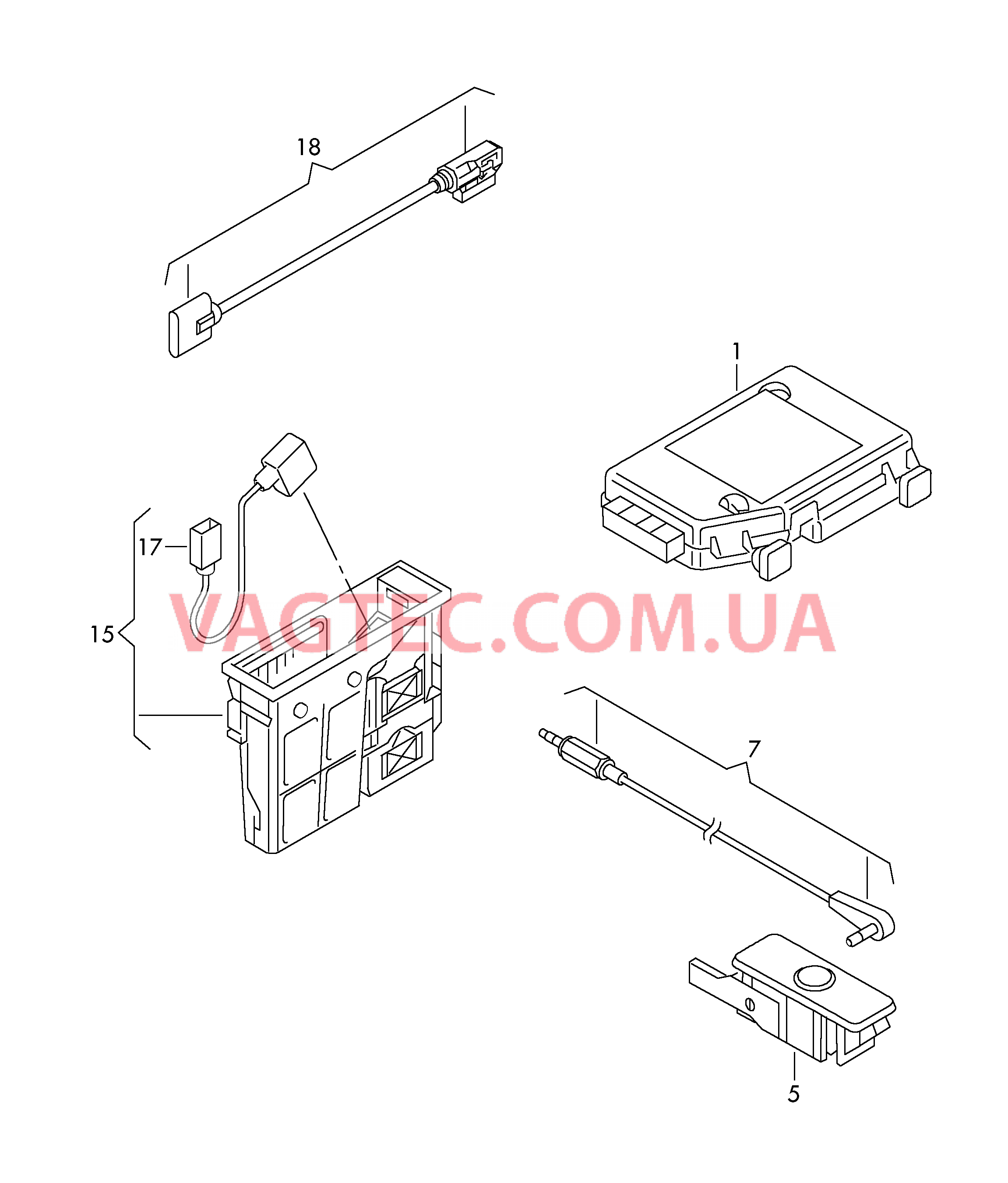 Разъём AUX-IN  для VOLKSWAGEN Caddy 2005