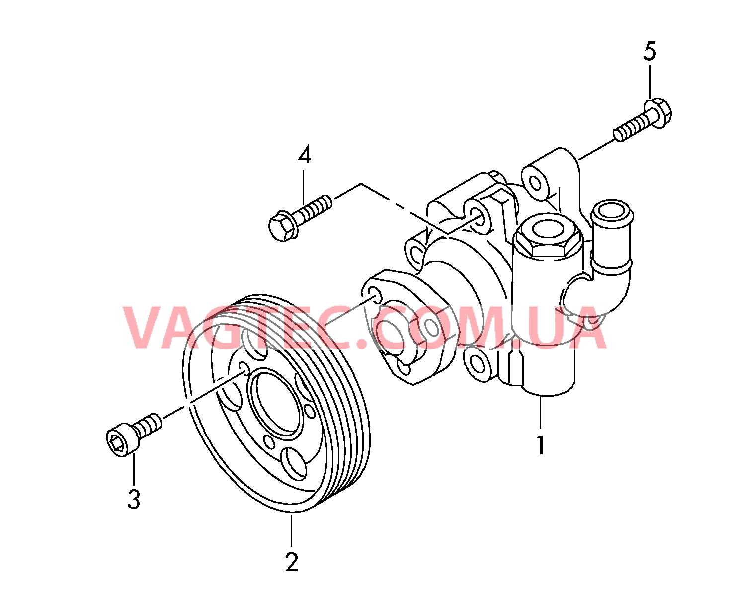 Крыльчатый насос для ГУРа  для VOLKSWAGEN Amarok 2010