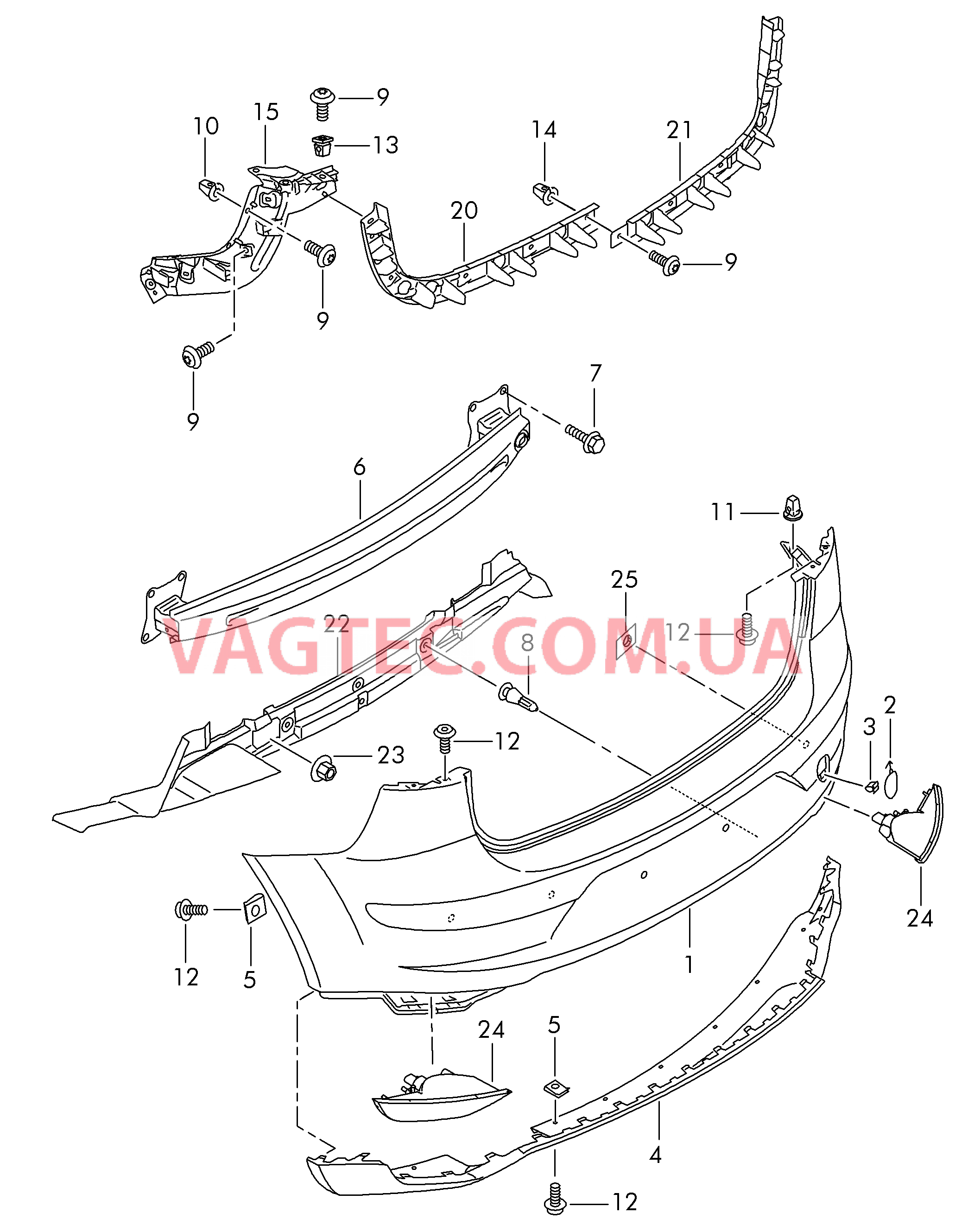 Бампер  F 5Р-9-500 001>>* для SEAT Altea 2008