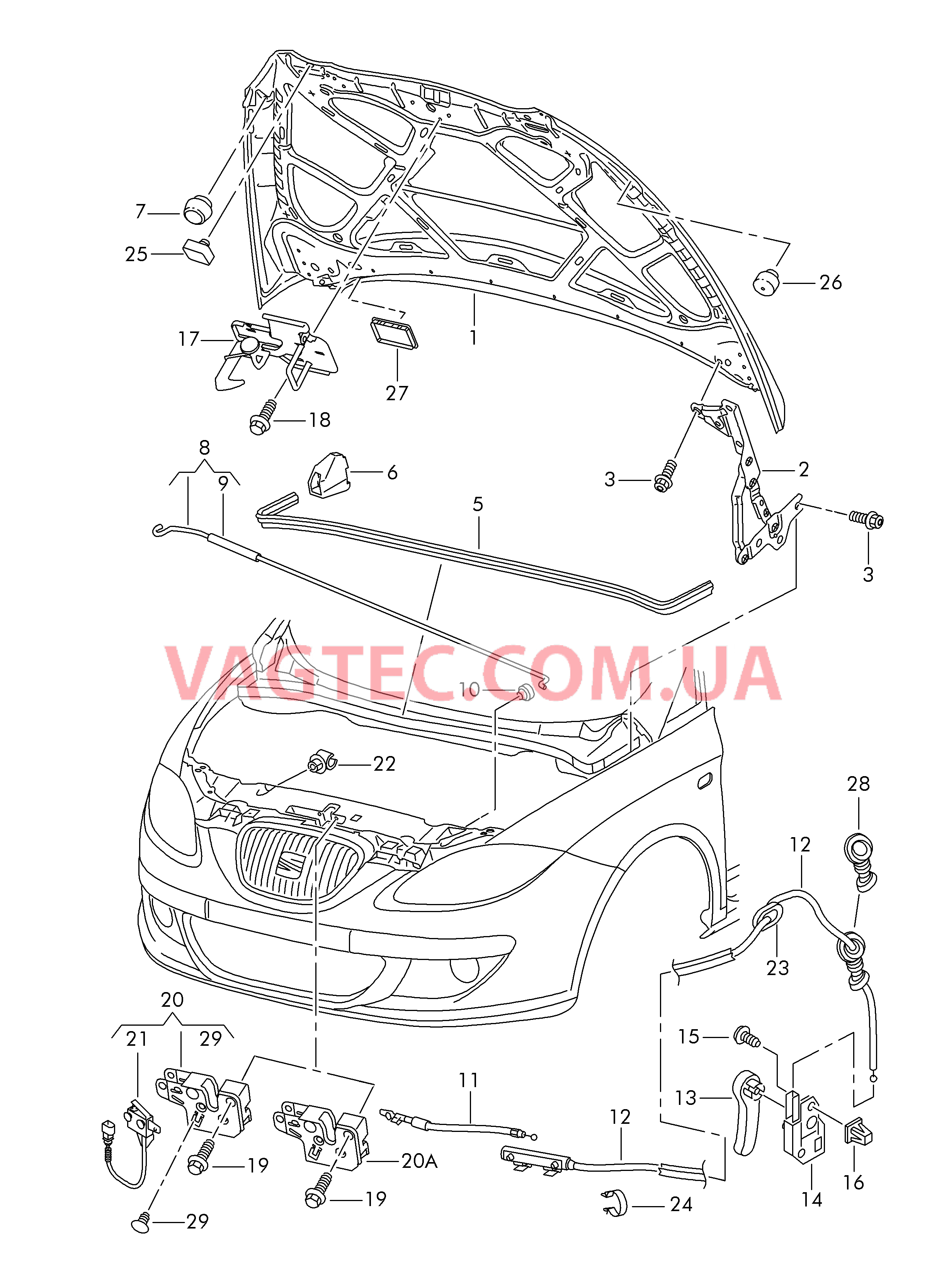 Капот  для SEAT Altea 2009