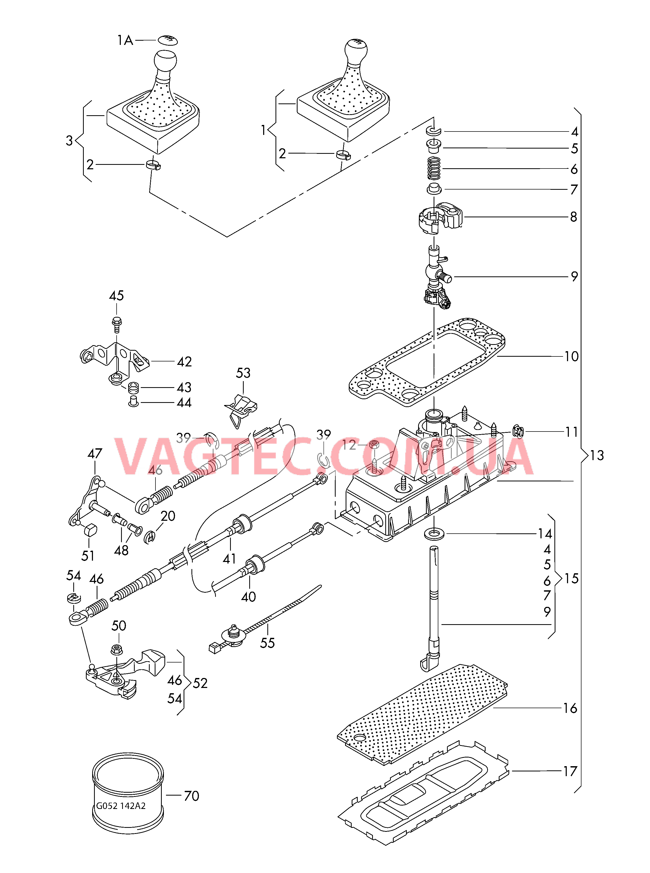 Механизм переключения  для VOLKSWAGEN GOLF 2009-2