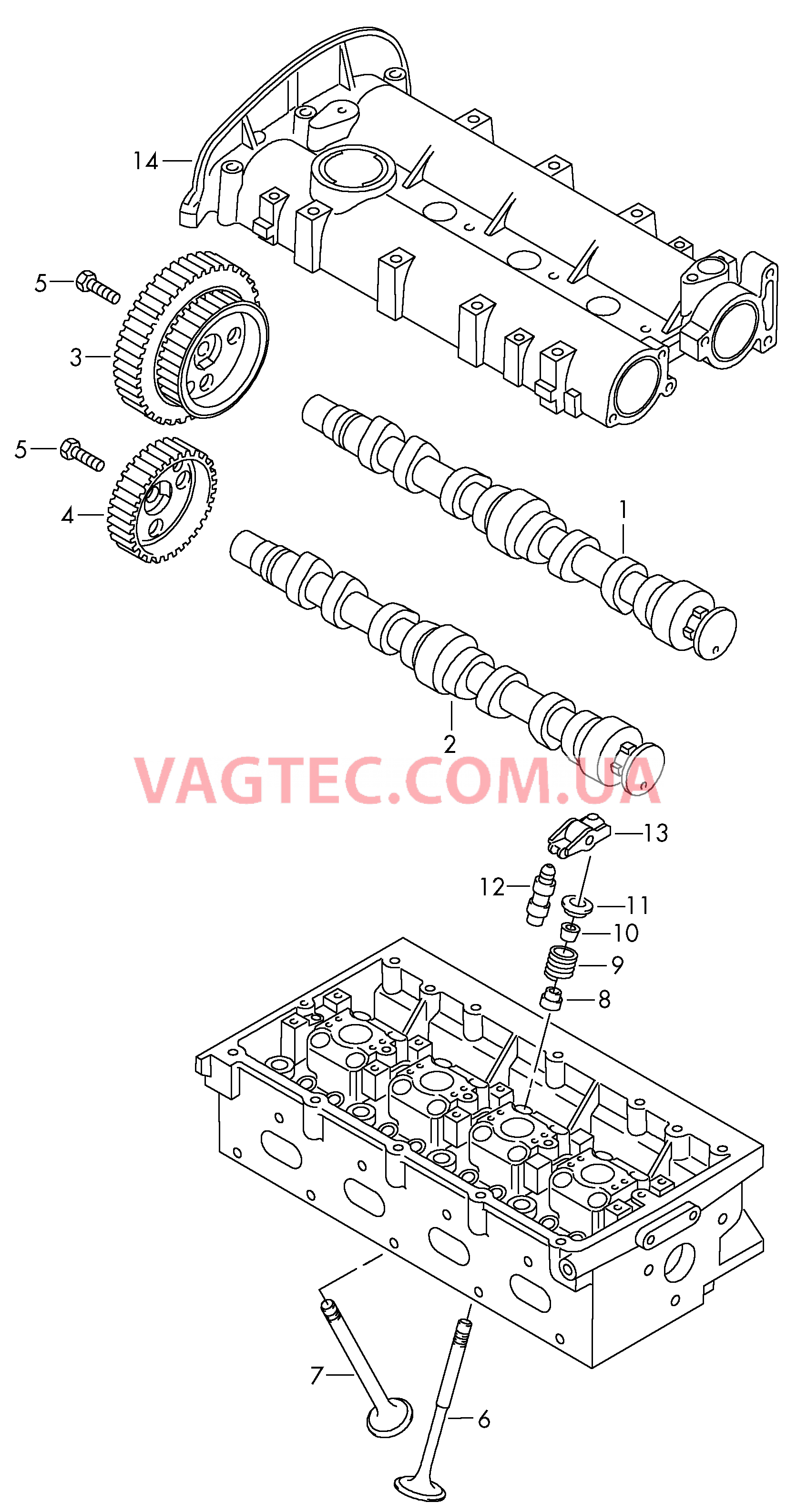 Распределительный вал, клапаны  для VOLKSWAGEN Golf.Plus 2012