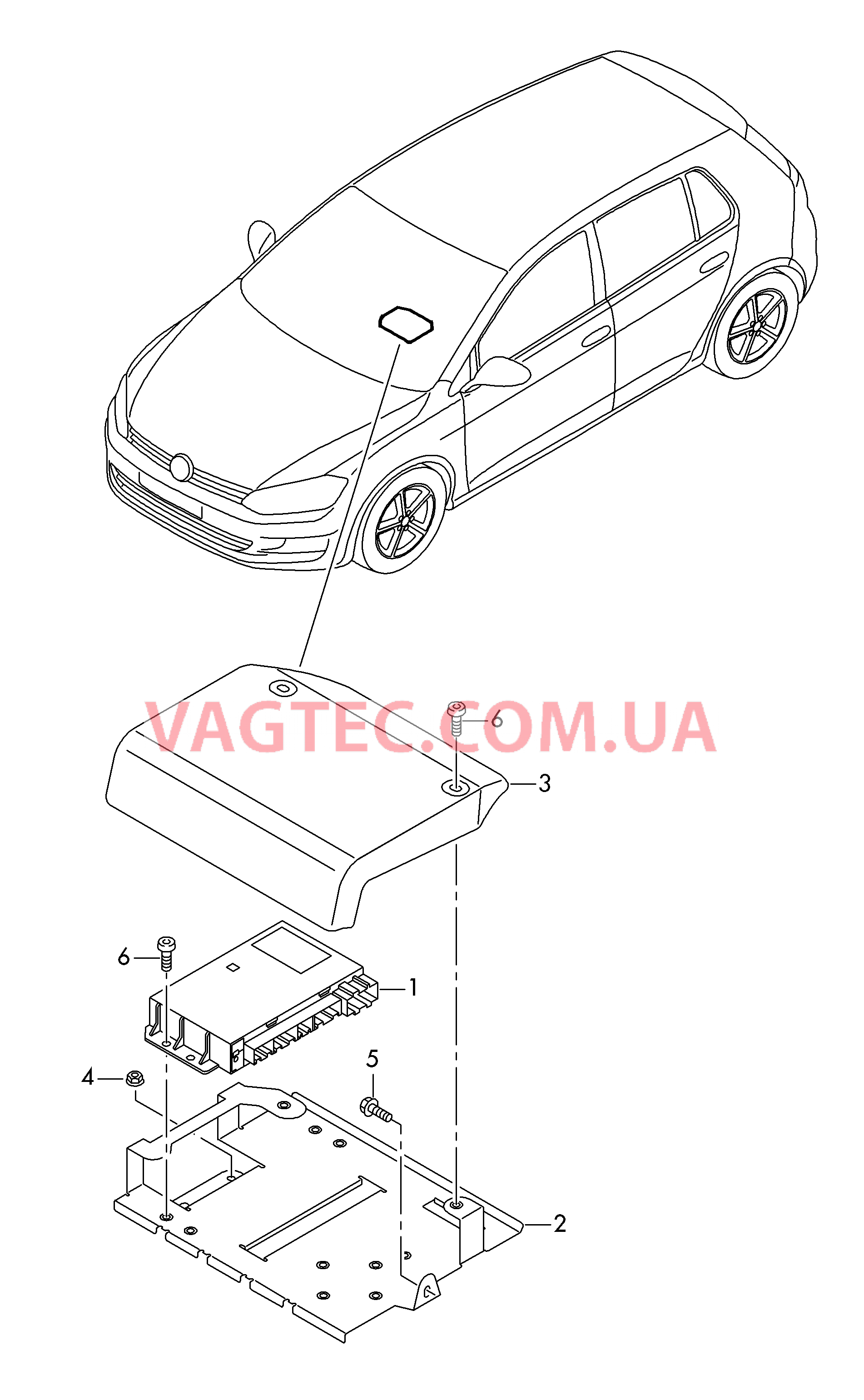 Блок управления для спец.а/м для а/м в спец.комплектации  для VOLKSWAGEN GOLF 2014-1