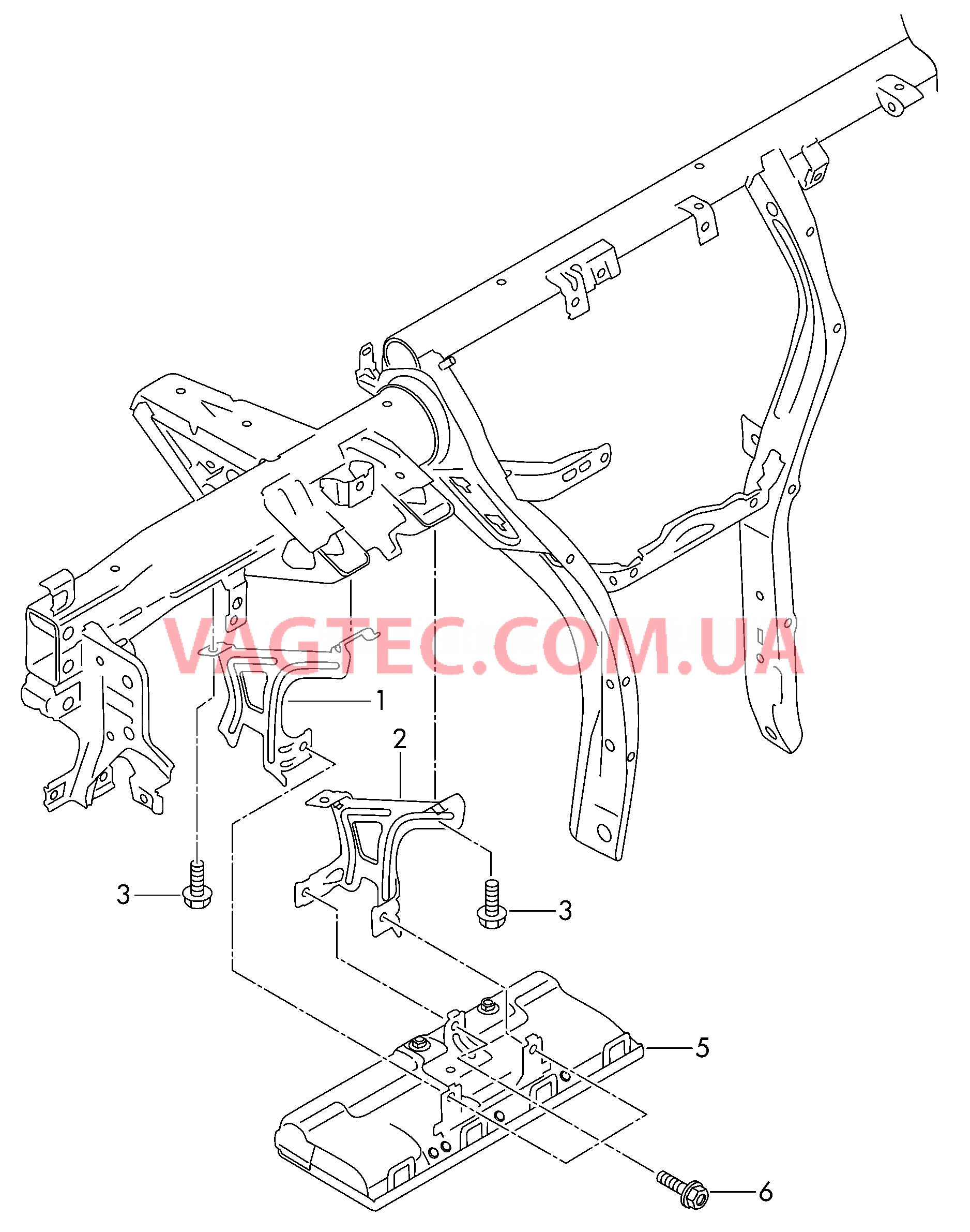 Подуш. без-сти для колен (сторона водителя)  для SEAT Leon 2013-1