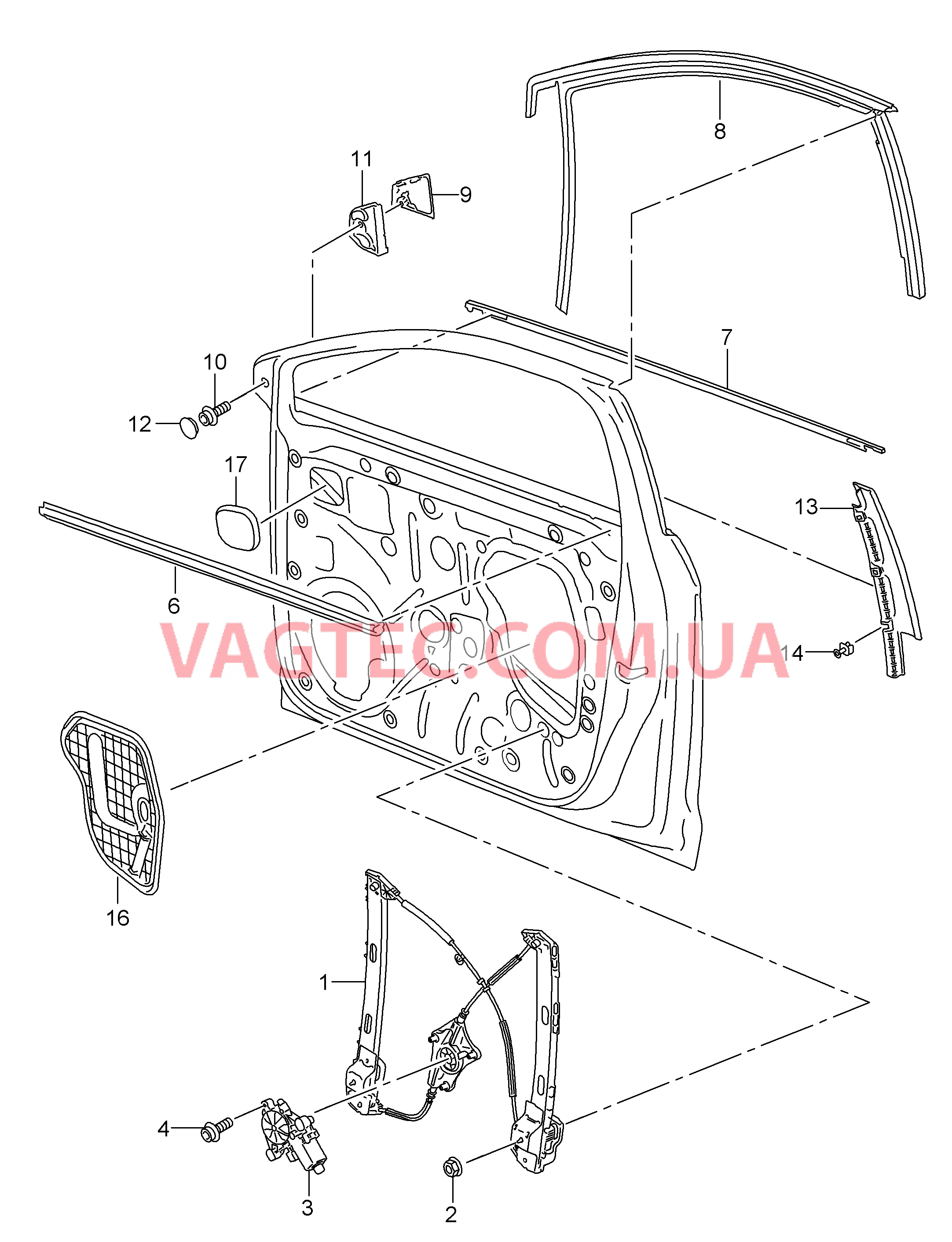 Cтеклоподъемник направляющая стекла Уплотнитель двери Накладка для рамы окна двери  для SEAT Leon 2018