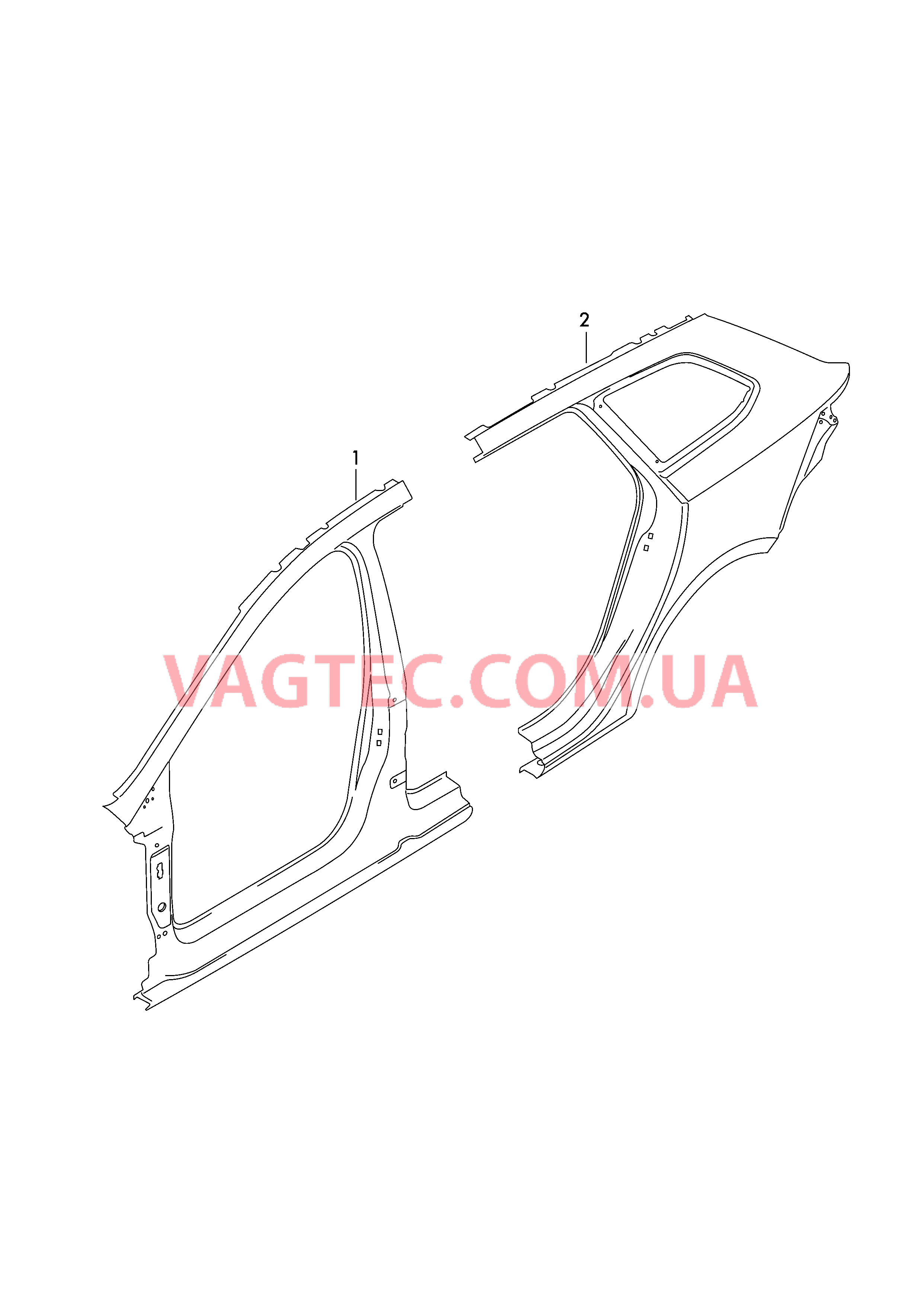 Отрезные детали боковины  для SEAT Leon 2016
