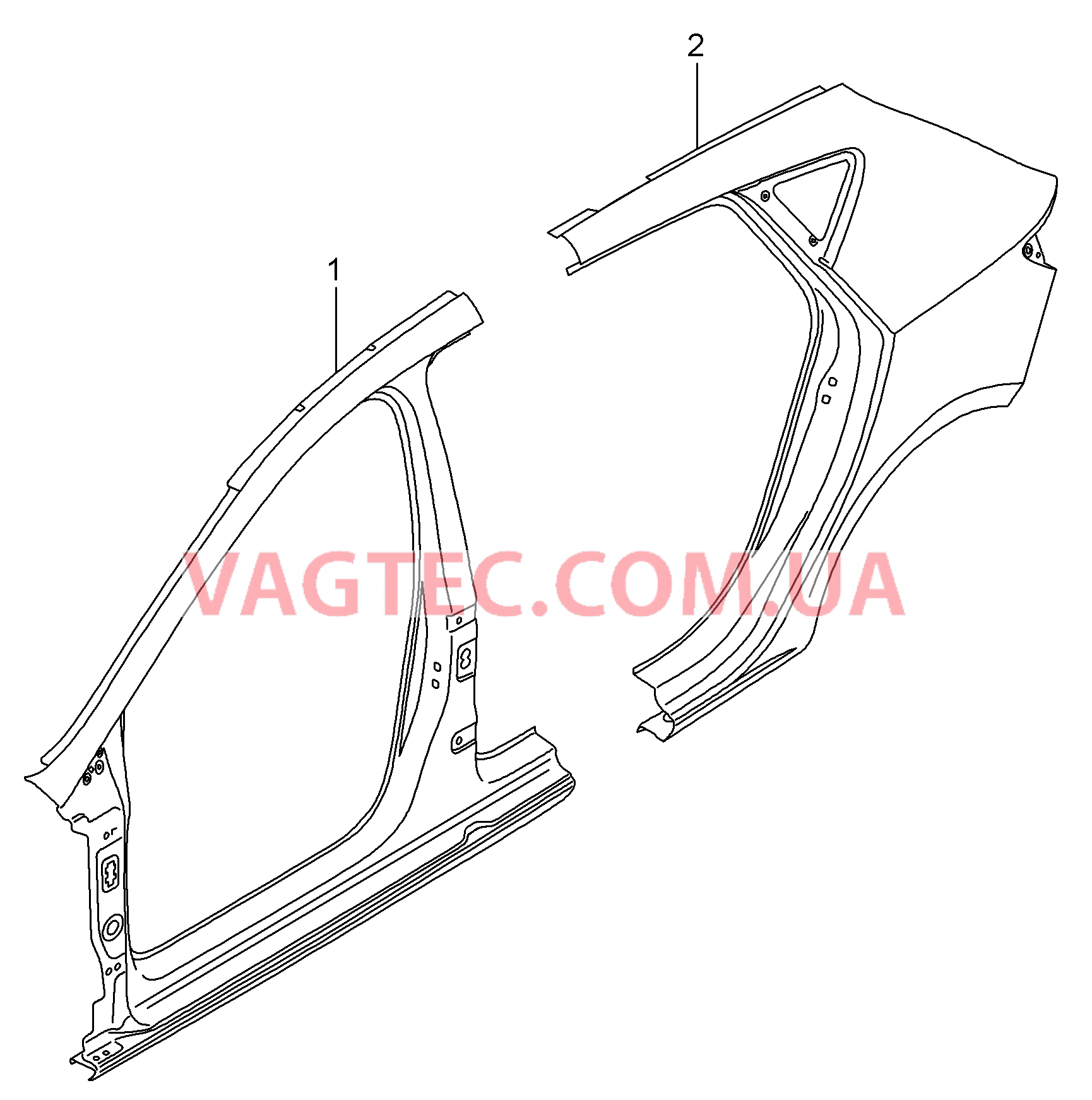 Отрезные детали боковины  для SEAT Leon 2014