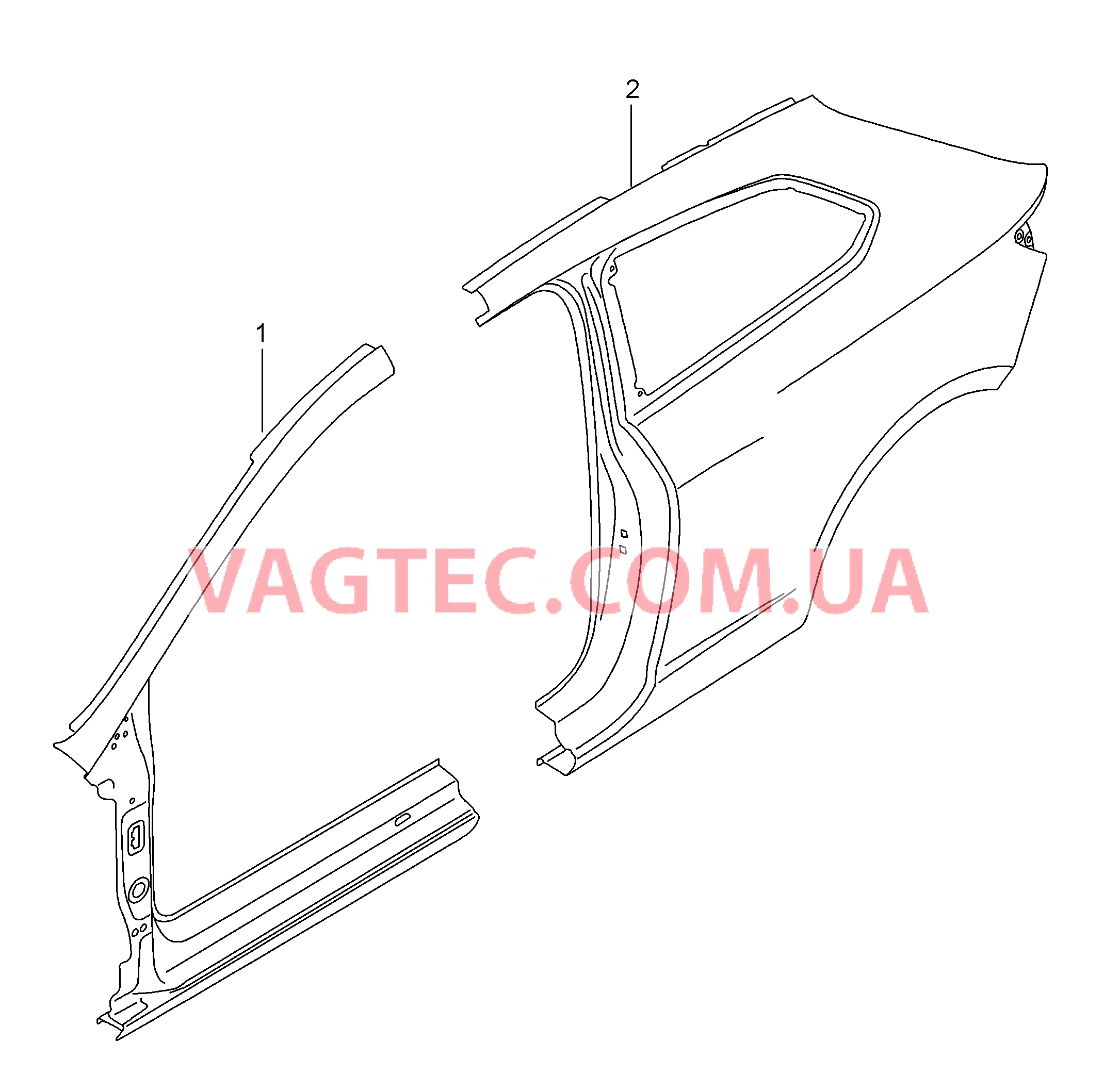 Отрезные детали боковины  для SEAT Leon 2013-1