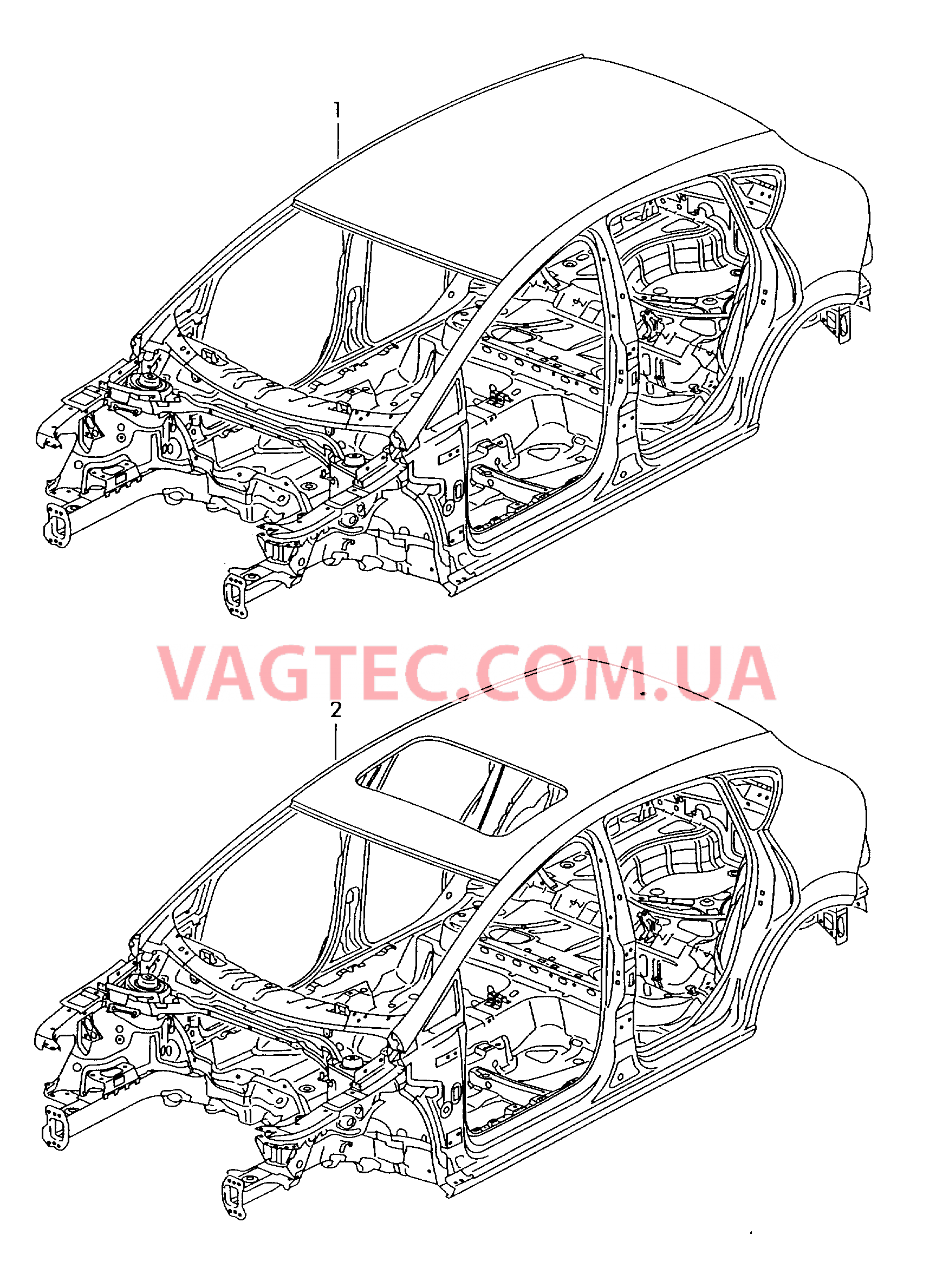 Кузов грунтованный,без капота, крышки багаж.,двер. и крыльев  для SEAT Leon 2010