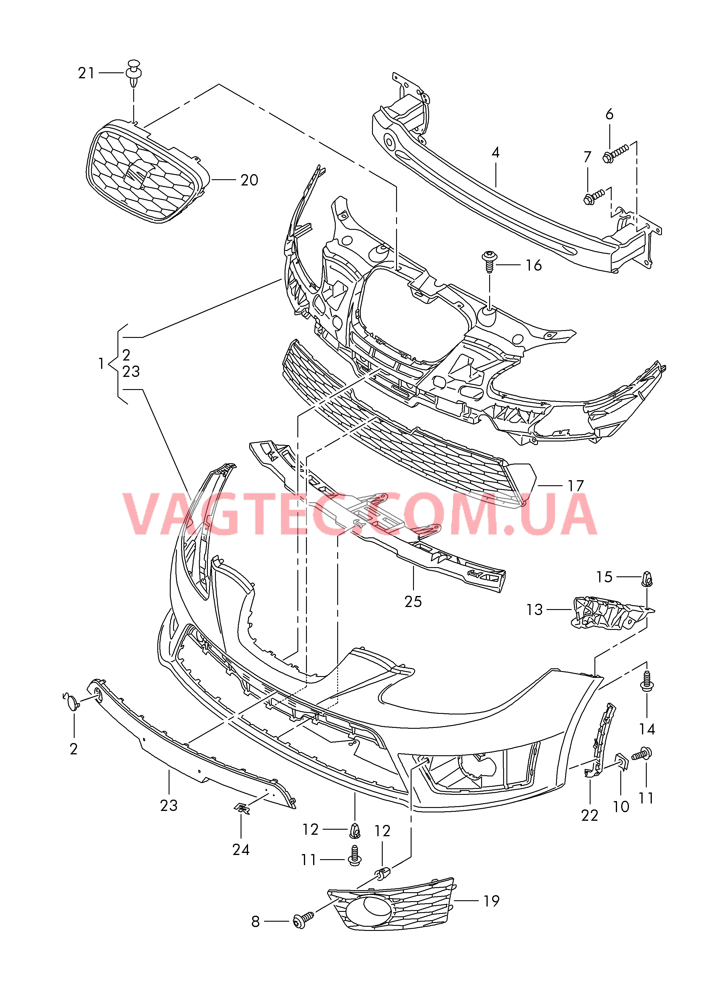 Бампер   F 1Р-9-500 001>>* для SEAT Leon 2008