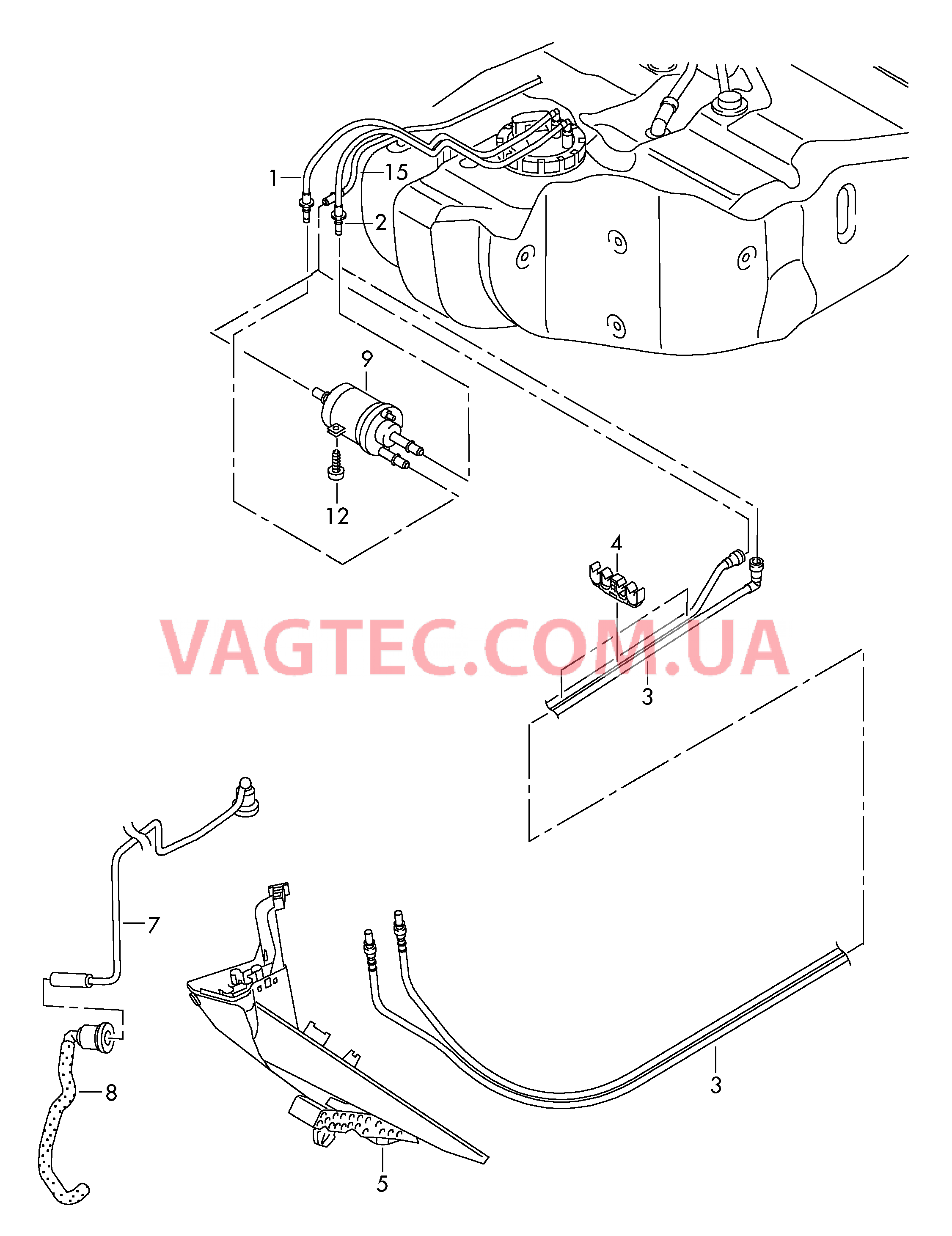 Топливопровод Топливный фильтр  для VOLKSWAGEN Golf.Plus 2009-1