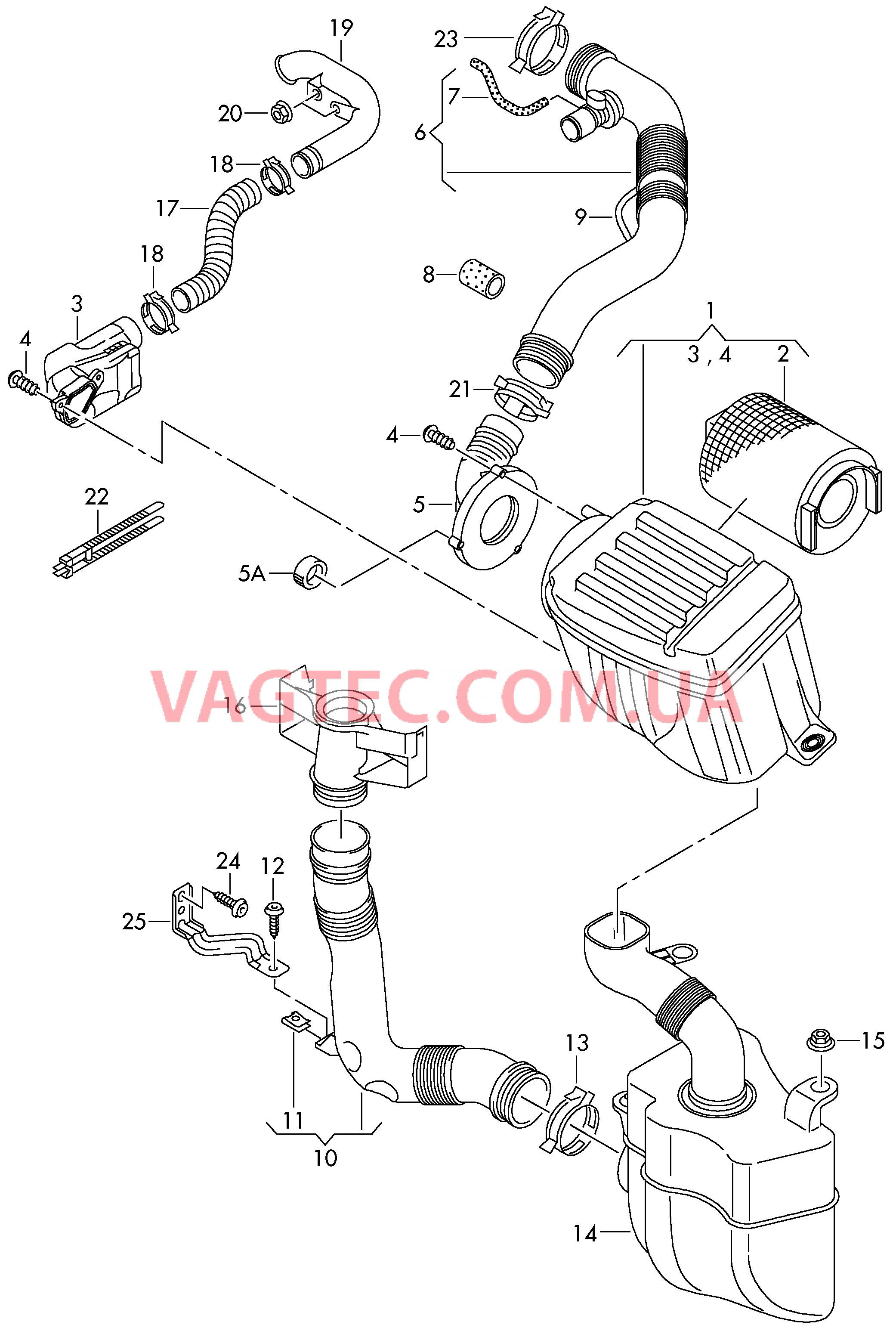 Возд. фильтр с сопутств. деталями  для VOLKSWAGEN Golf.Plus 2009-1