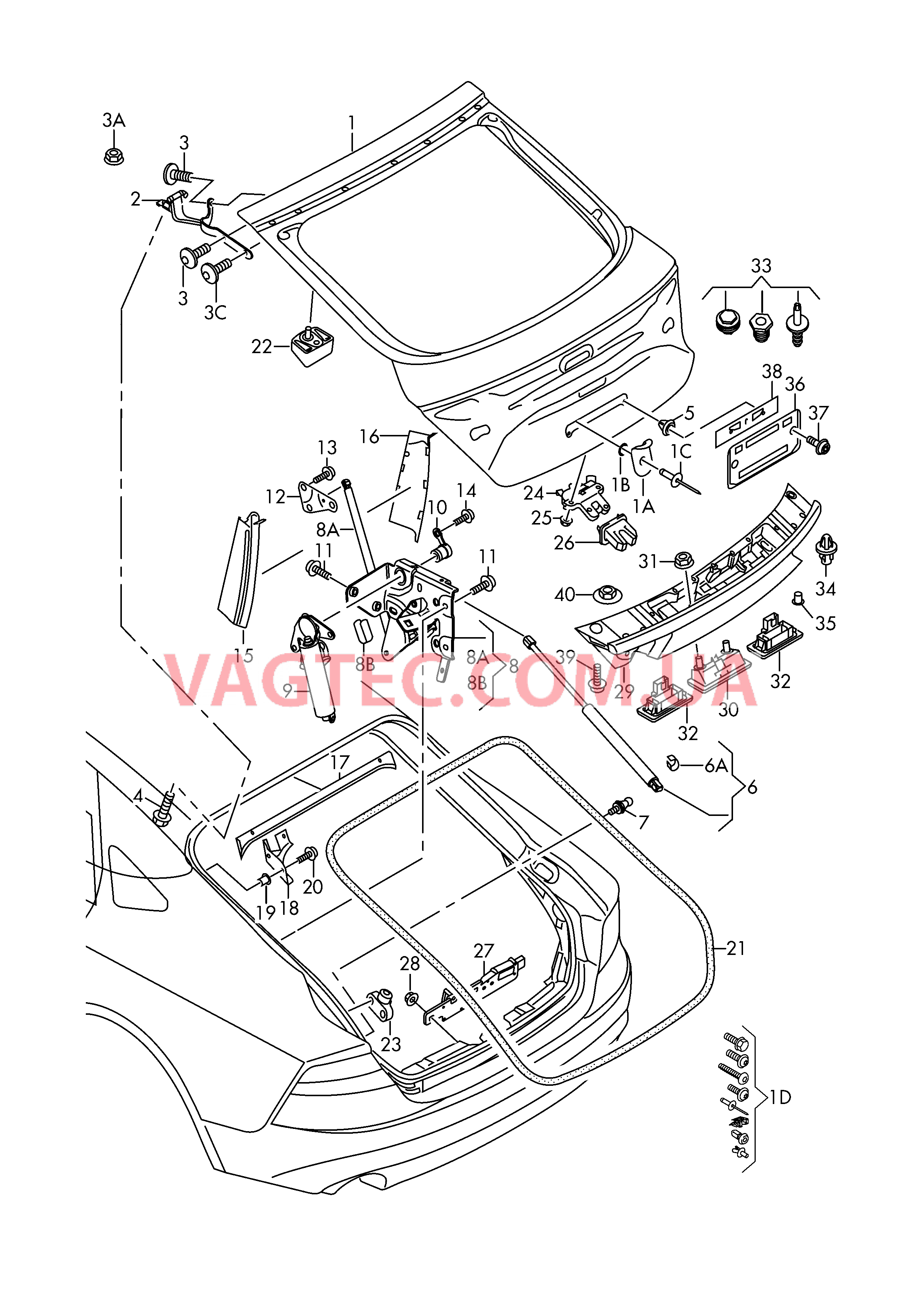 Крышка багажного отсека AUDI A7   для AUDI A7 2011