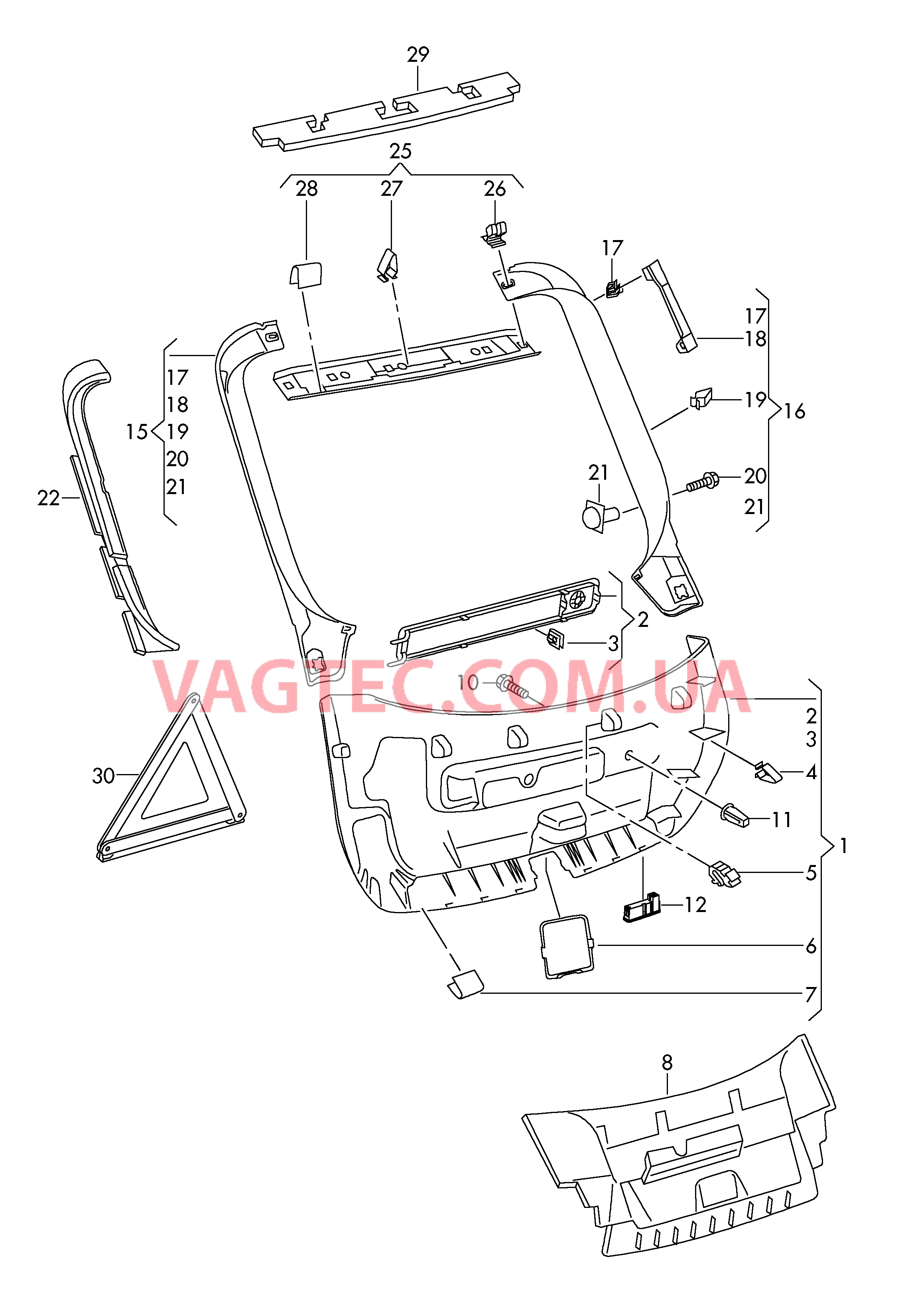 Облицовка крышки багаж. отсека  для AUDI A7 2012