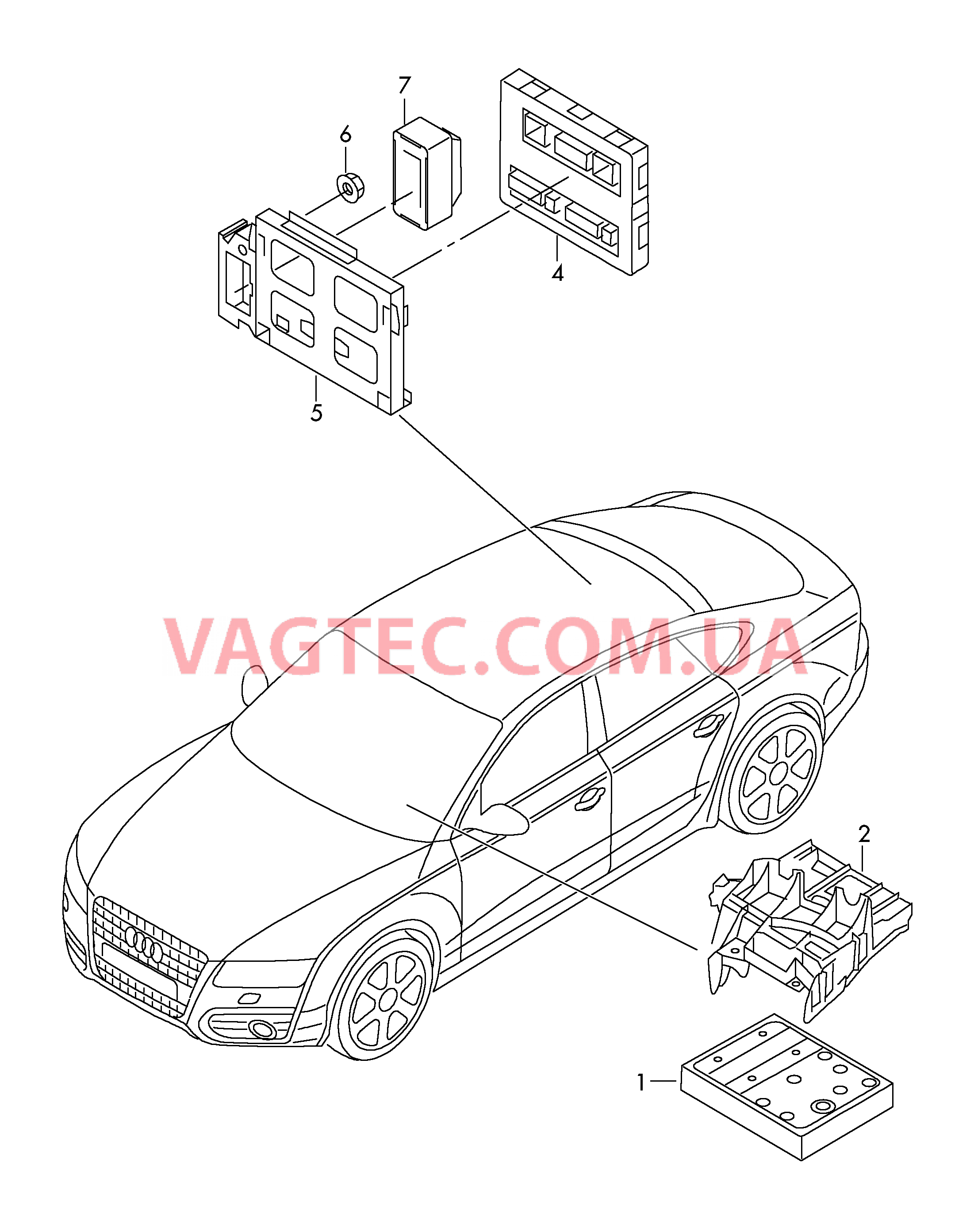  AUDI A7 Блок управления бортовой сети Центральный блок управления систем комфорта AUDI A7   для AUDI A7 2011