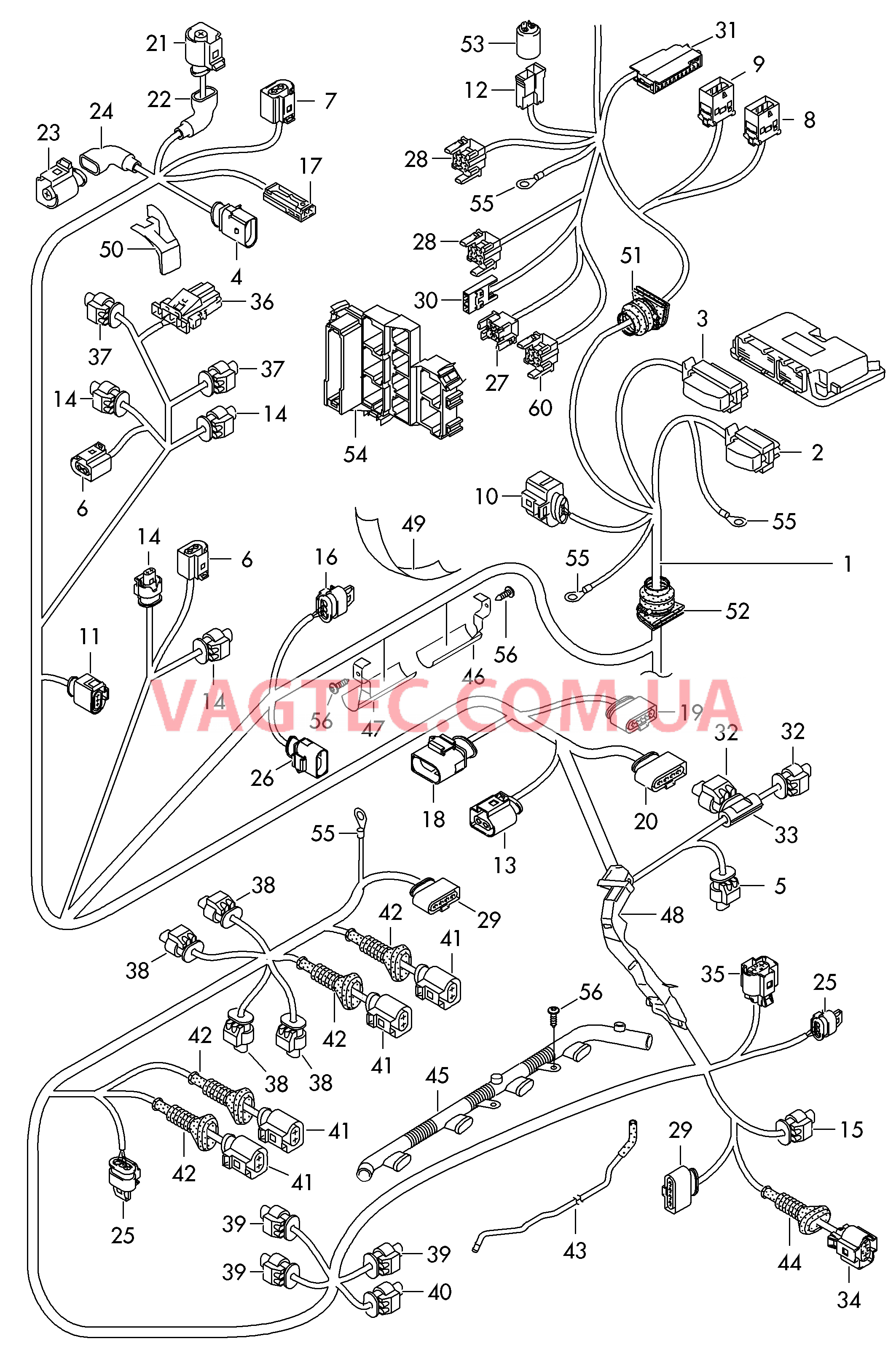 Жгут проводов для моторн. отс.  для AUDI A6 2011-1