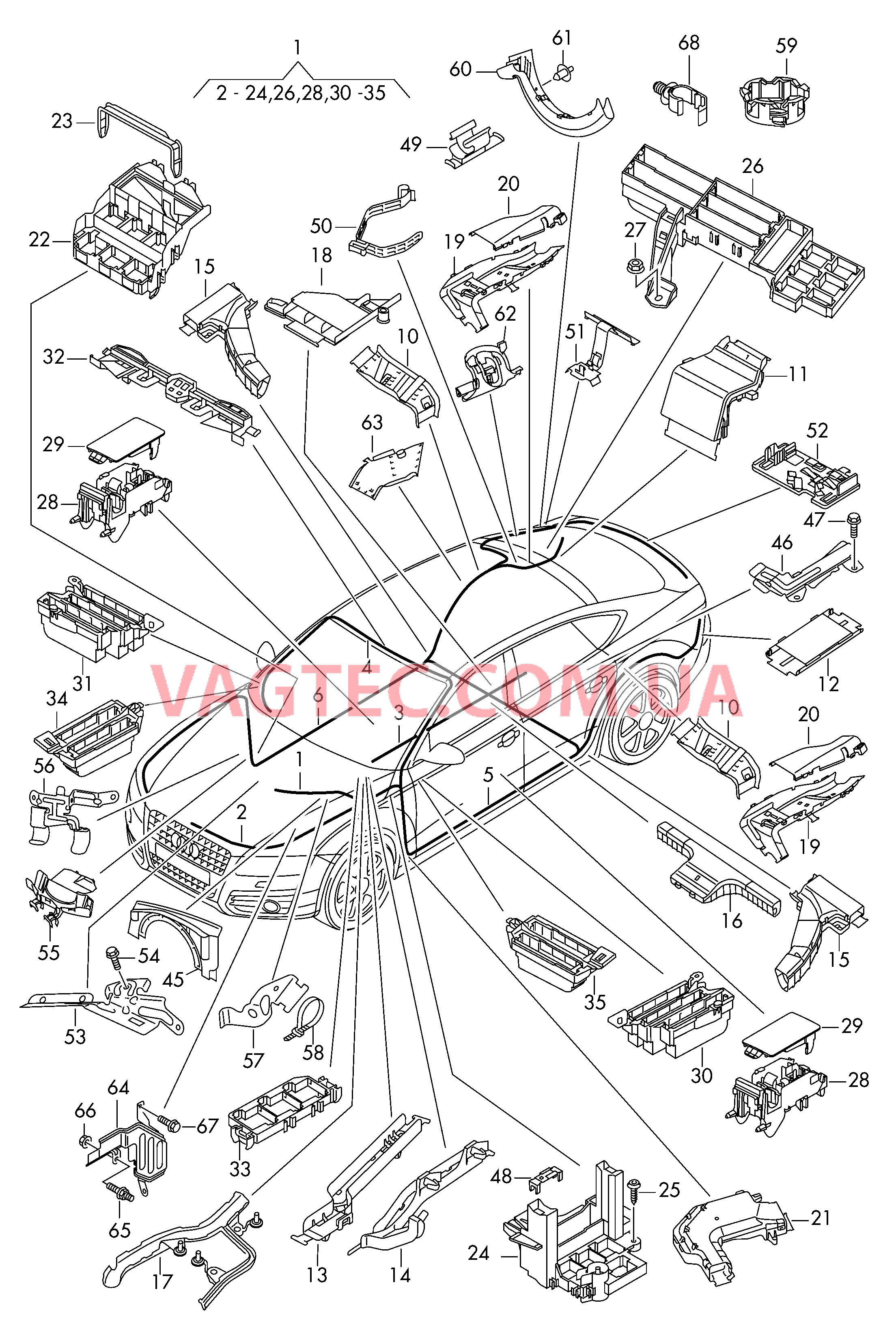 Жгут проводов для салона  для AUDI A6 2011-1