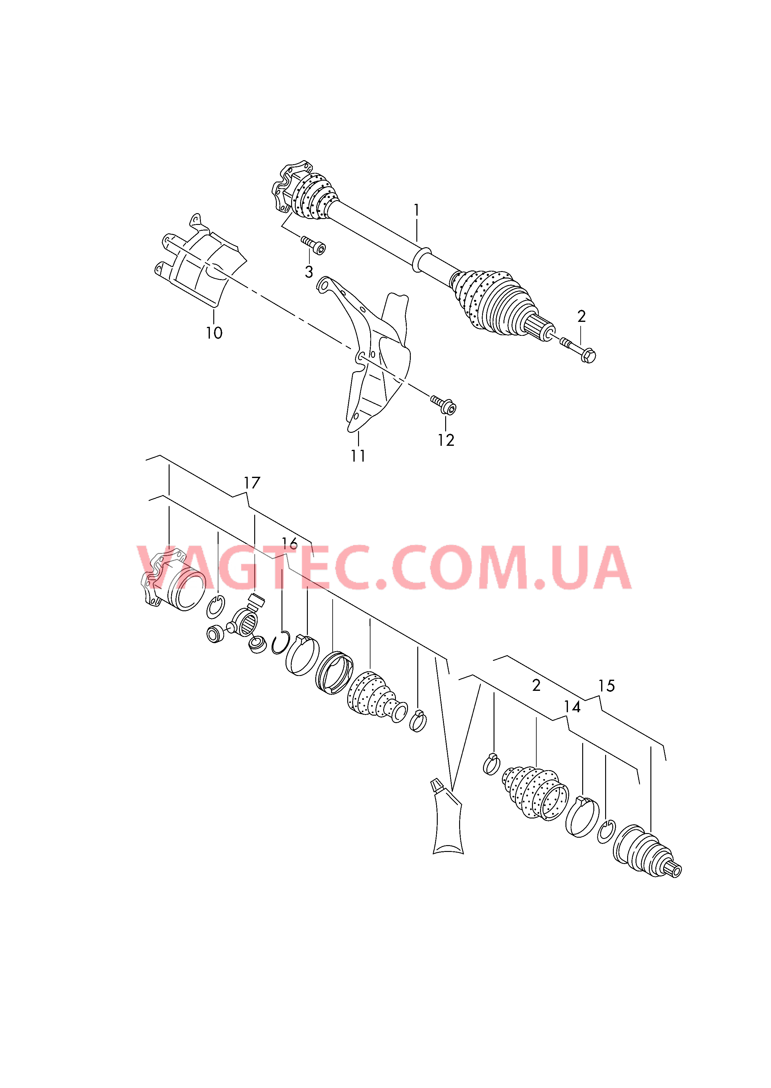 Приводной вал  для AUDI A7 2017
