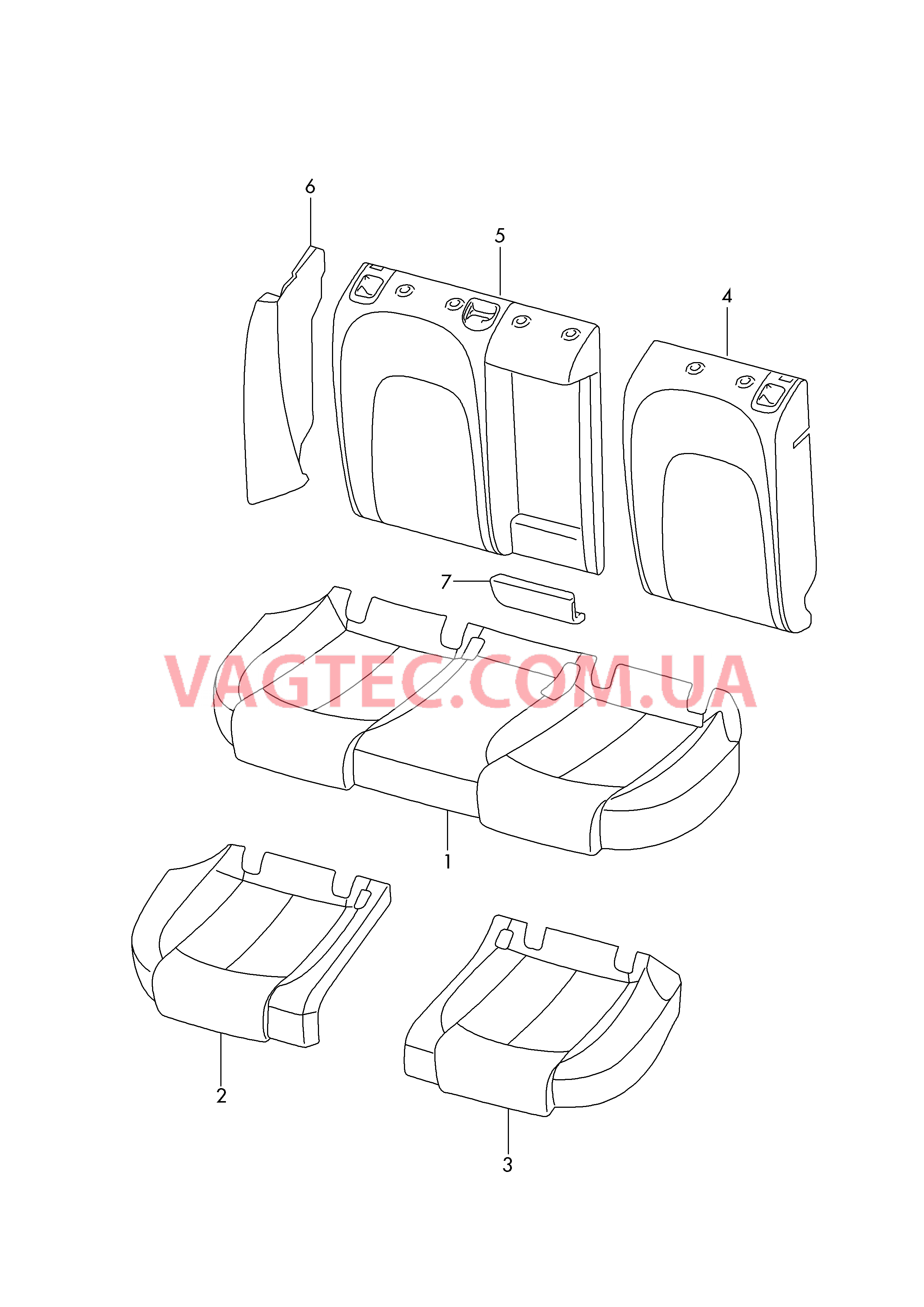 Обивка сидений чехлы спинок сидений Боковая подушка  для AUDI A7 2017
