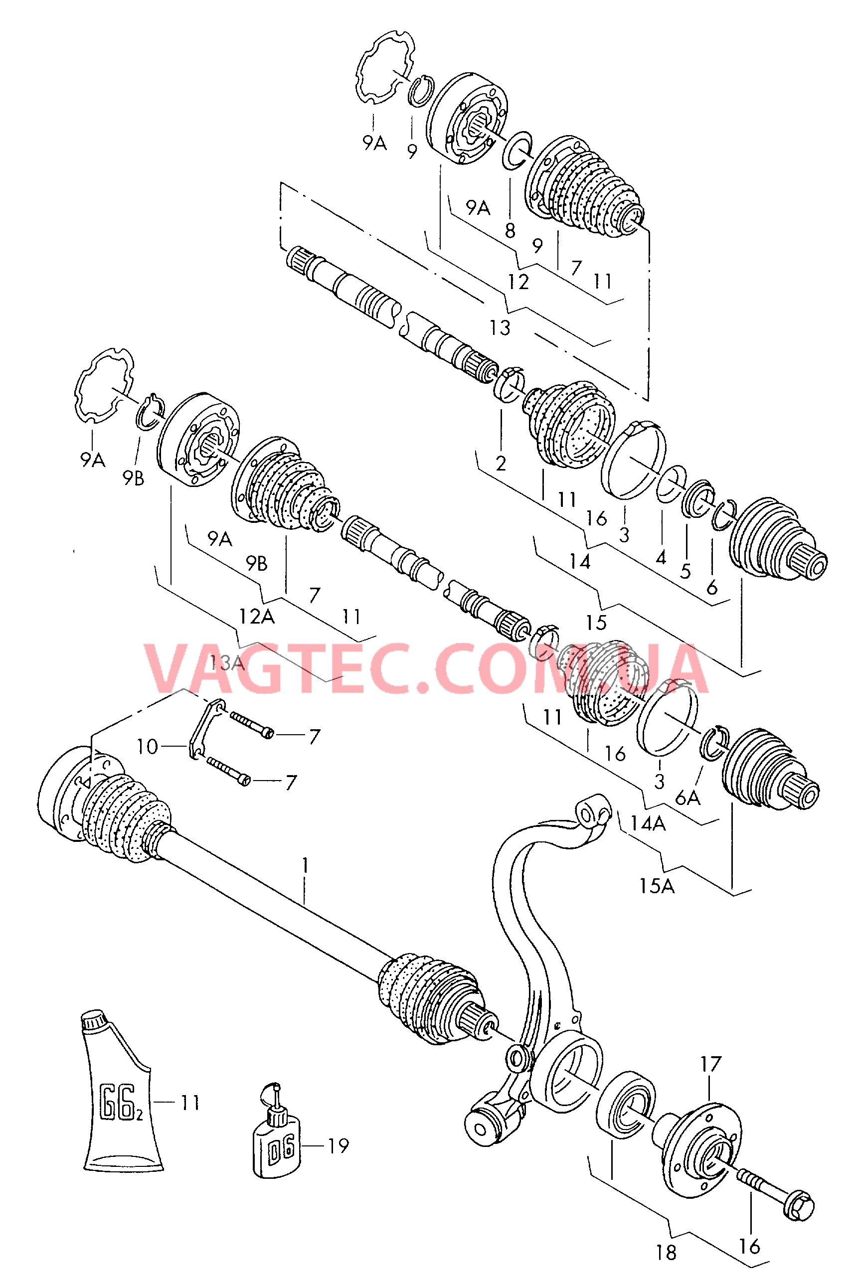 Приводной вал Ступица  для AUDI RS4 2002