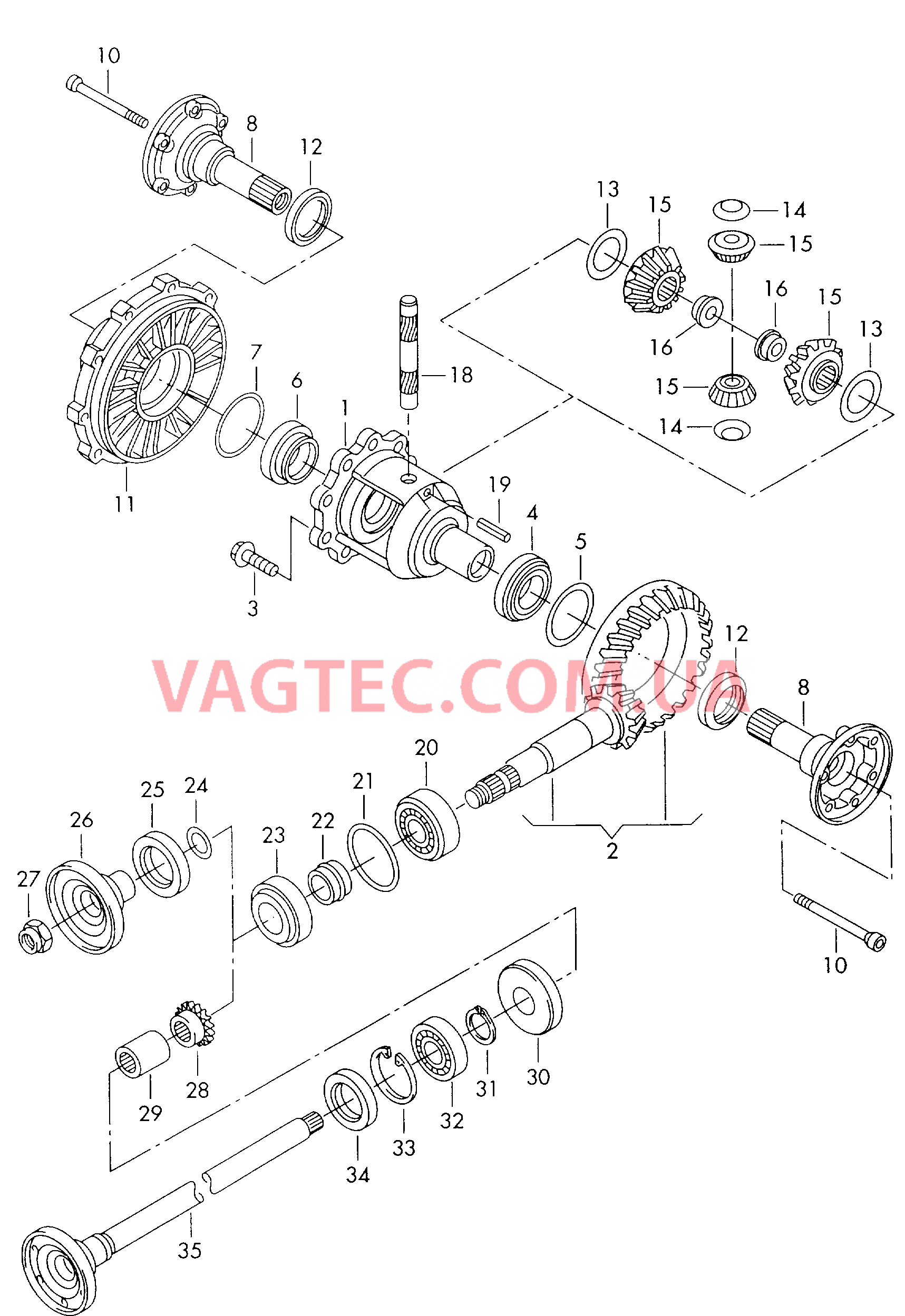 Дифференциал  для AUDI A4Q 2000