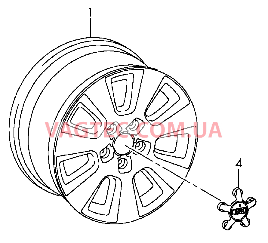 Алюминиевый диск Колпак колеса  для AUDI A6 2015